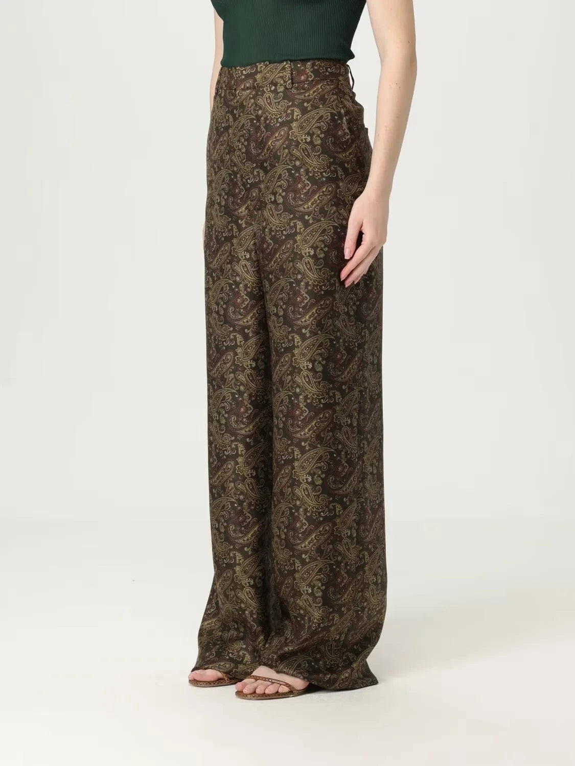 Saint Laurent Paisley-Print Twill Silk Trousers