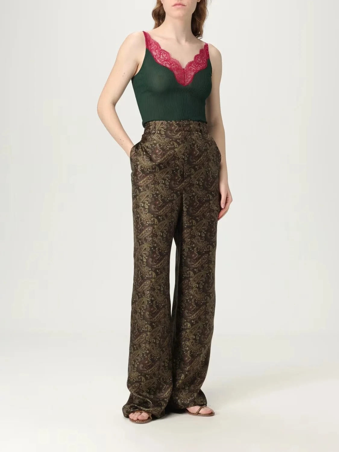 Saint Laurent Paisley-Print Twill Silk Trousers | Sendegaro US Saint Laurent Paisley-Print Twill Silk Trousers | Sendegaro US