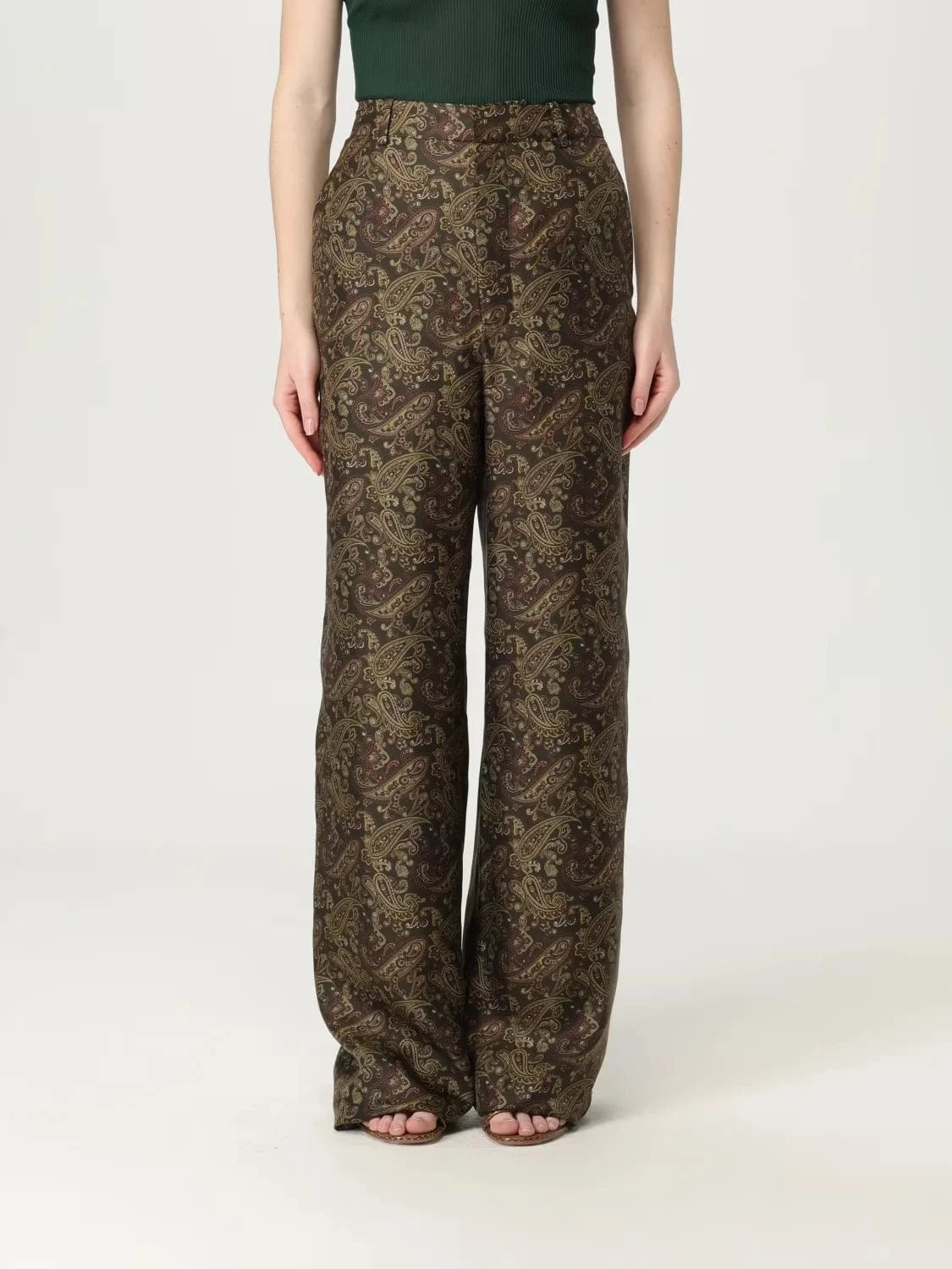 Saint Laurent Paisley-Print Twill Silk Trousers