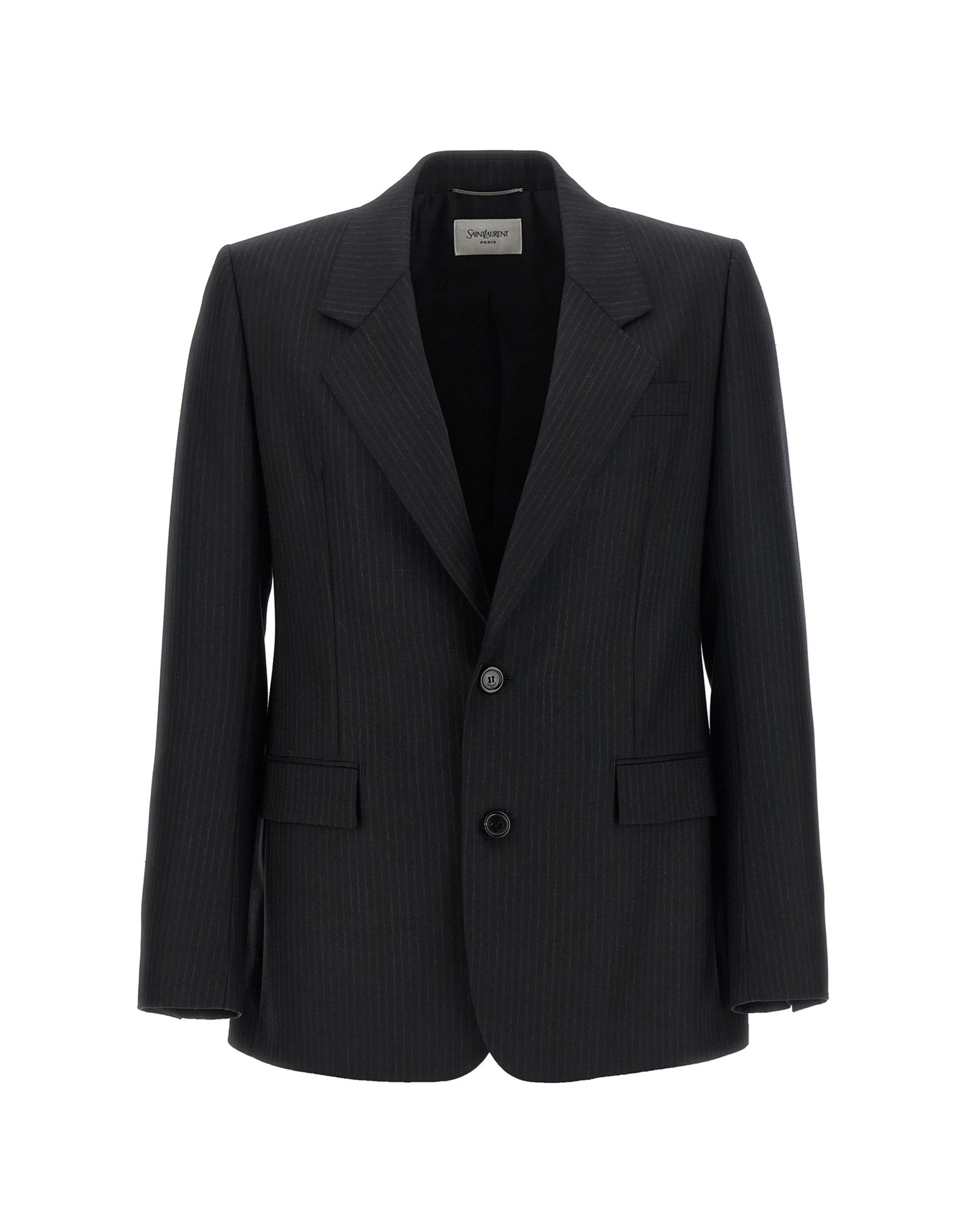 Saint Laurent Saint Laurent Pinstripe Wool Blazer