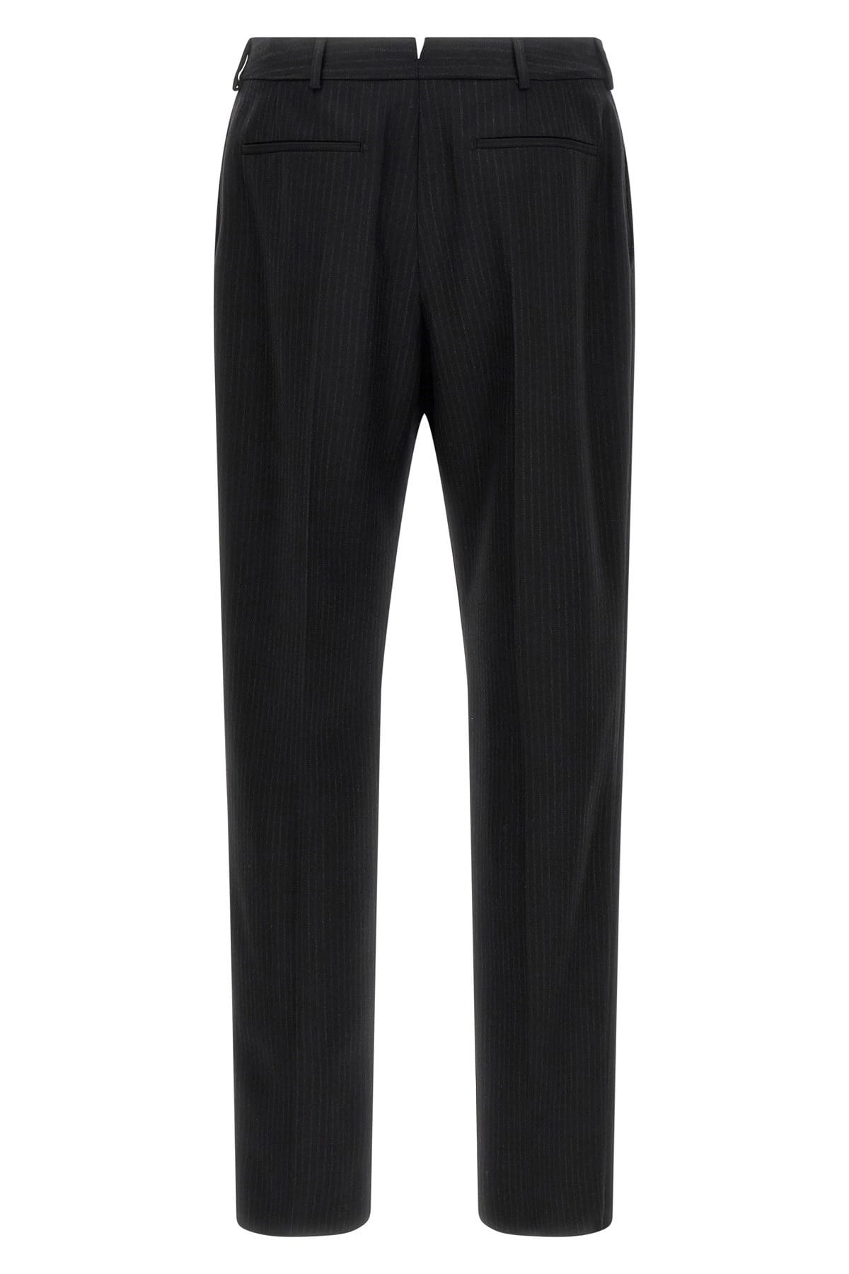 Saint Laurent Pantalon de tailleur en laine à fines rayures - alternate view