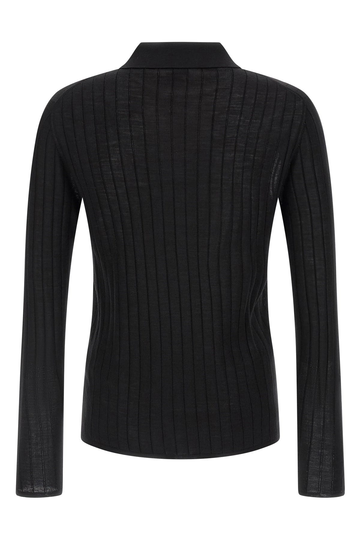 Saint Laurent Saint Laurent Pointelle Wool Polo Shirt