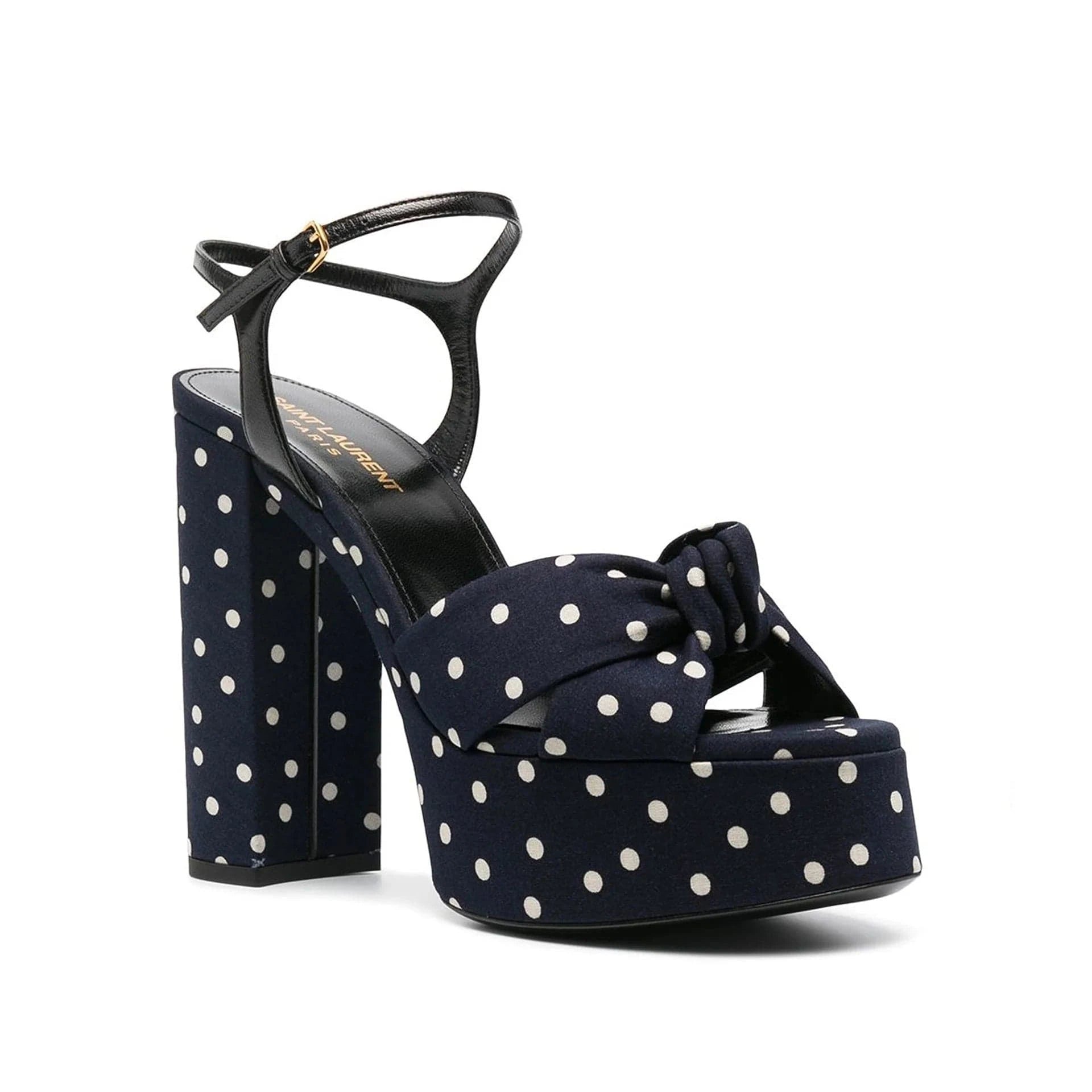 Saint Laurent Polka-Dot Bianca Sandals