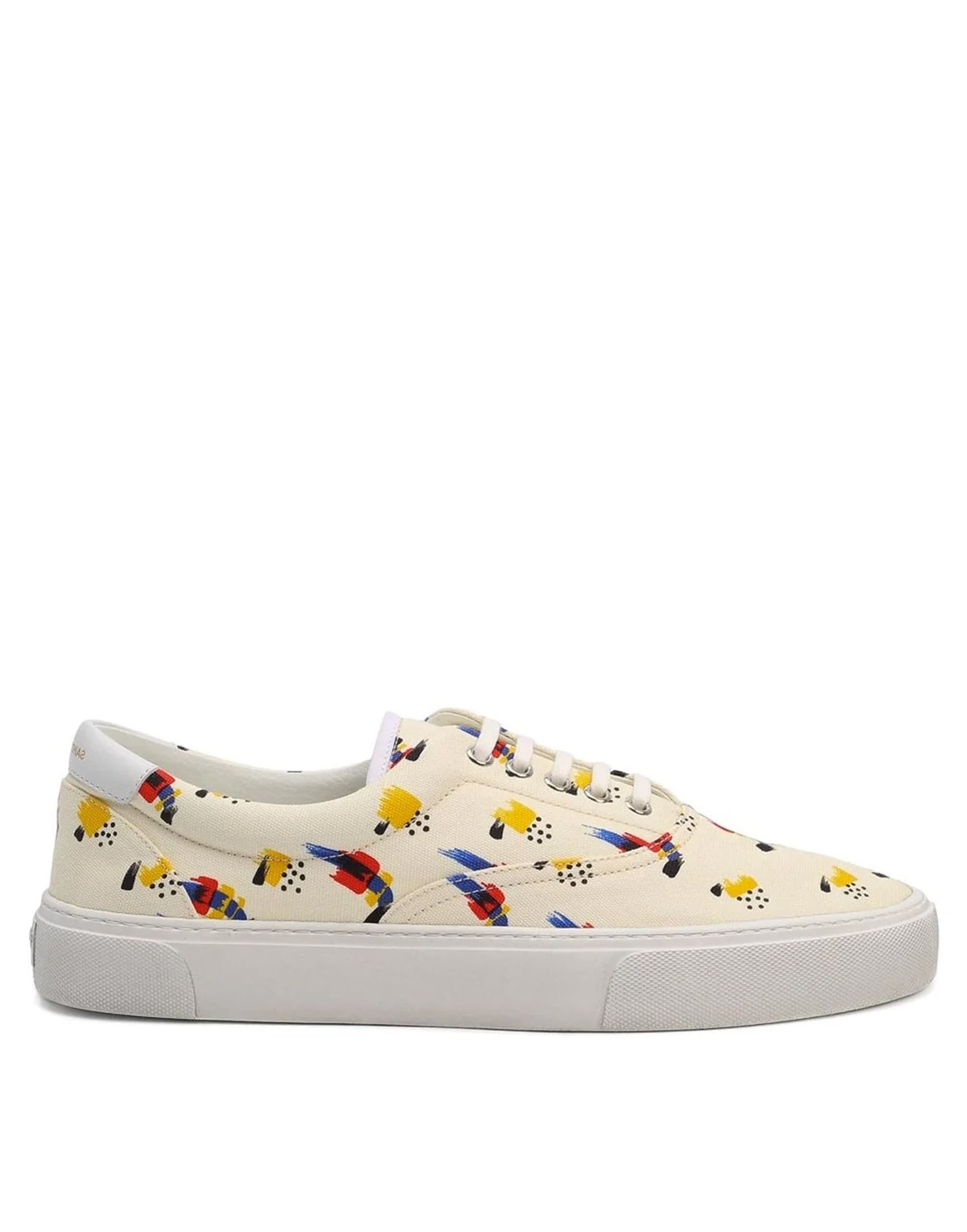 Saint Laurent Paris プリント キャンバス スニーカー Saint Laurent プリントキャンバススニーカー | Sendegaro JP