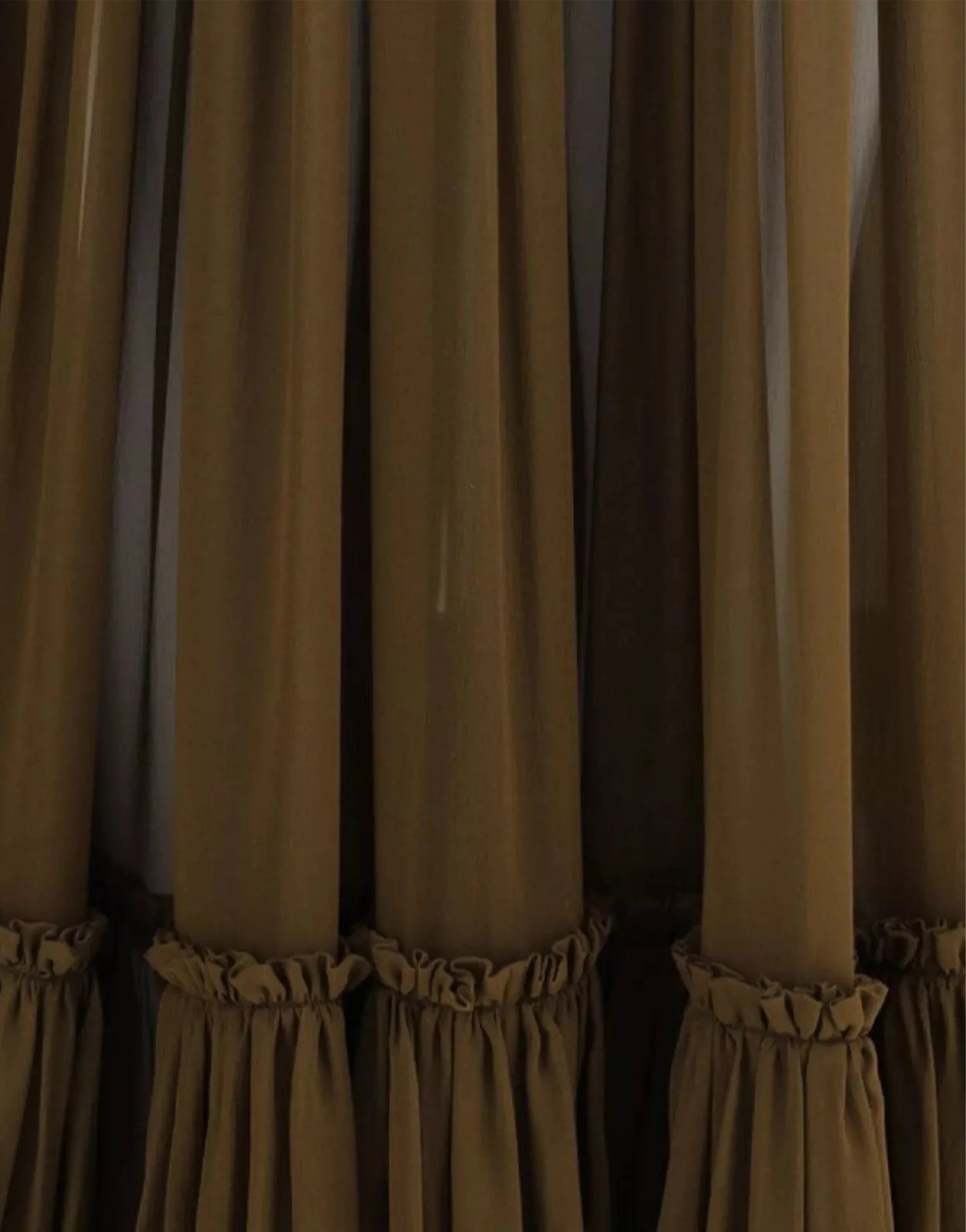 Saint Laurent Ruffled Crepe Muslin Silk Skirt