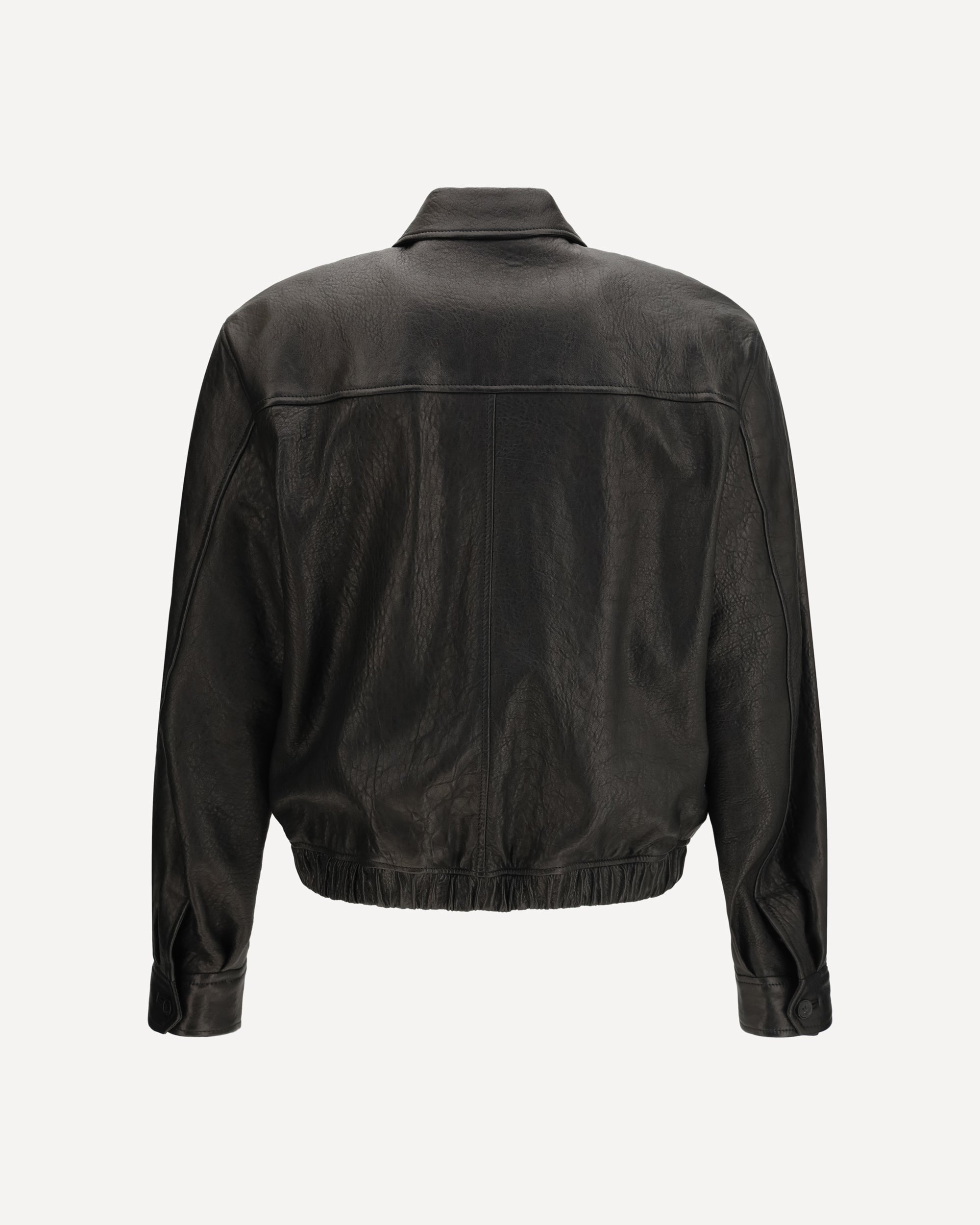 Short Lamb Leather Jacket - alternate view