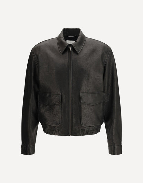 Saint Laurent ショートラムレザージャケット | Sendegaro JP