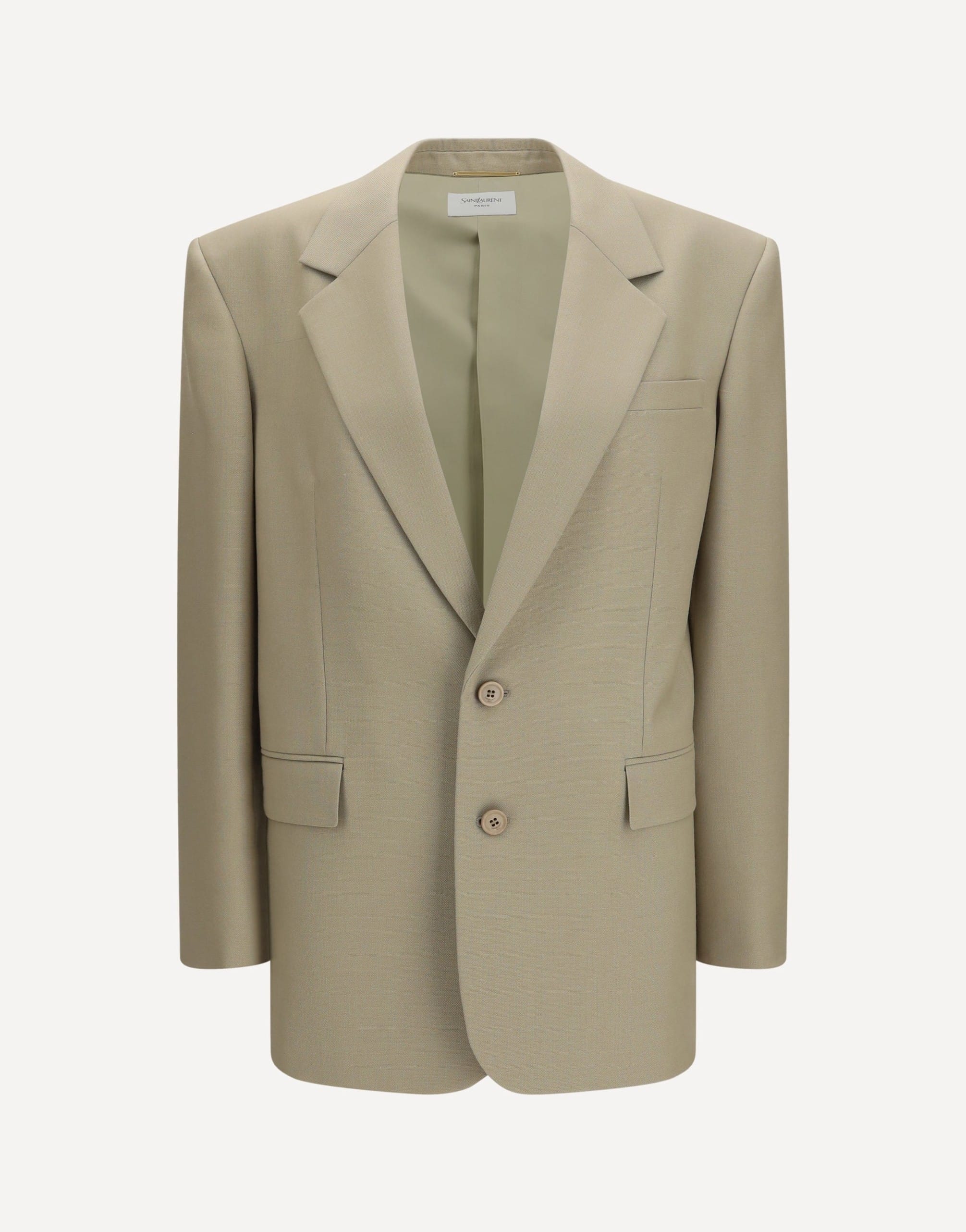 Saint Laurent Single-Breasted Wool And Silk Jacket
