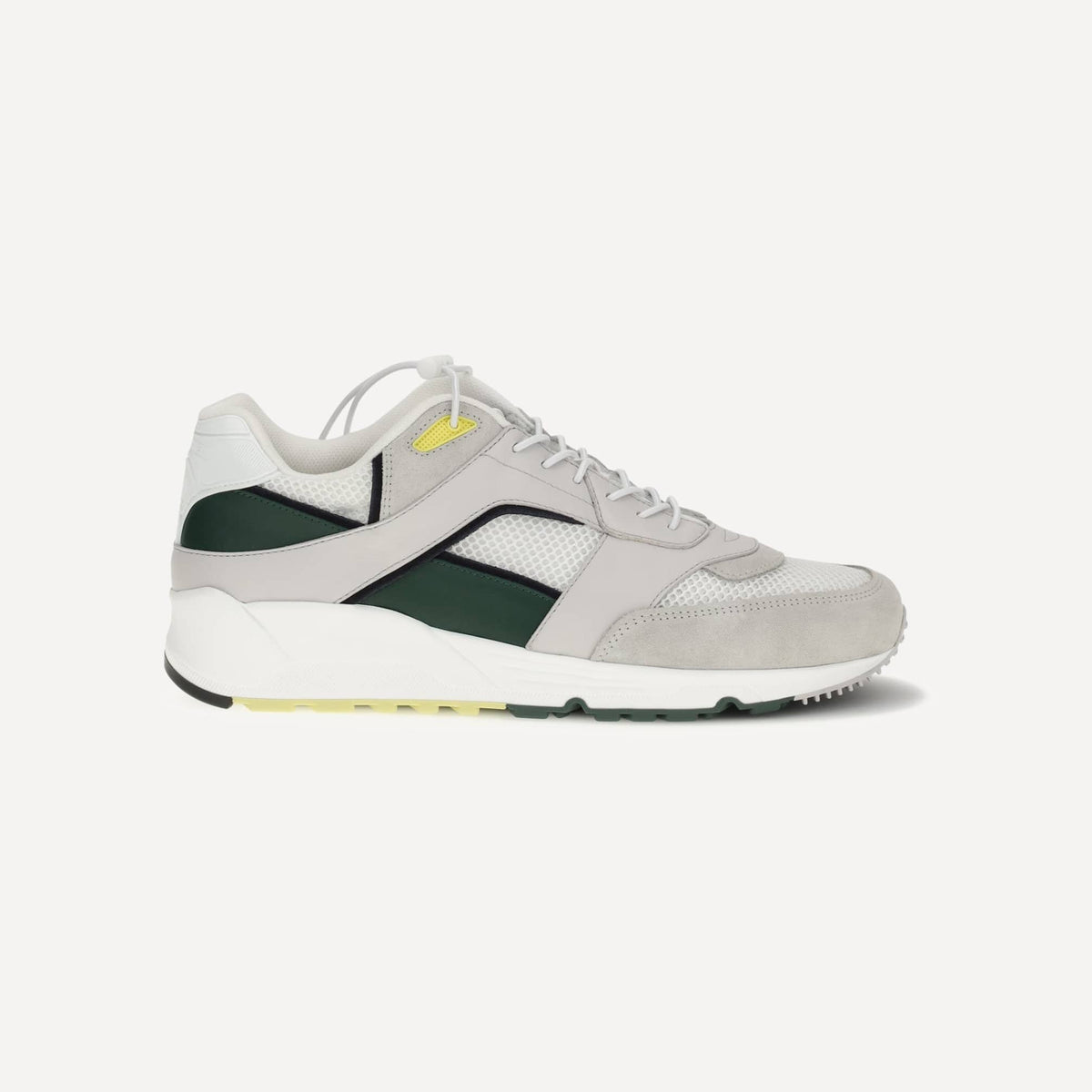 Saint Laurent スムースレザーとスエードのバンプスニーカー 