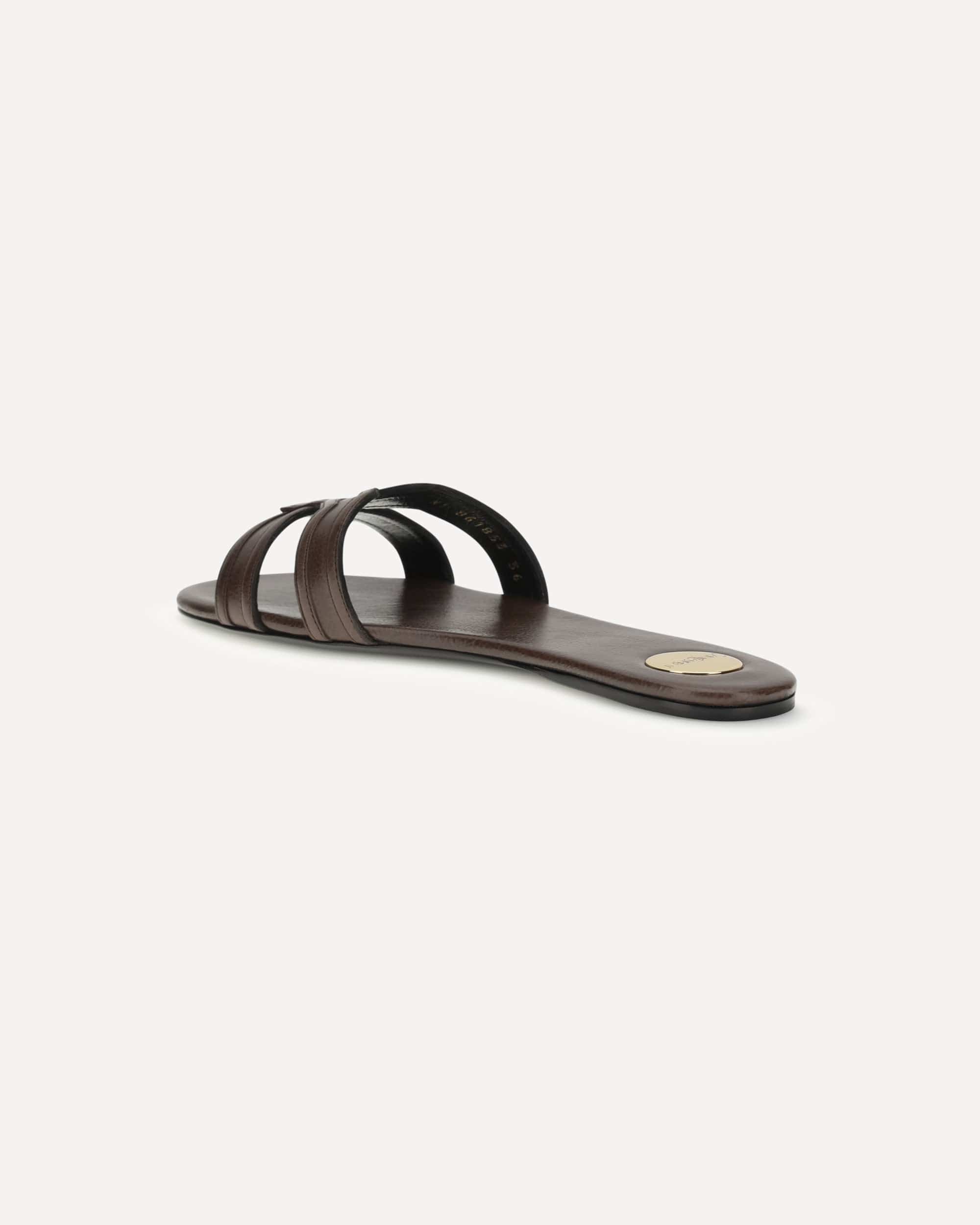 Saint Laurent Smooth Leather Mabrouka Sandals
