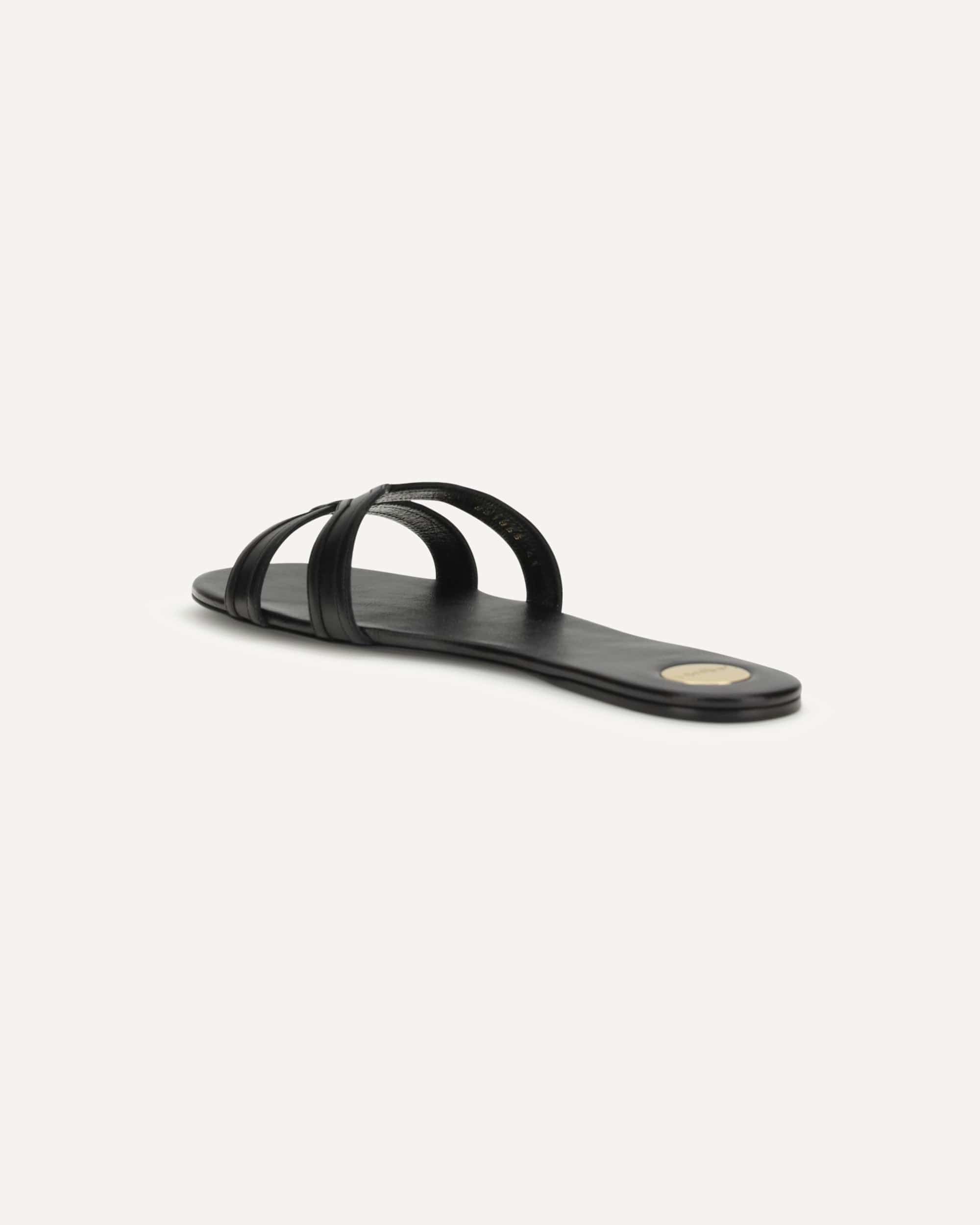 Saint Laurent Smooth Leather Mabrouka Sandals