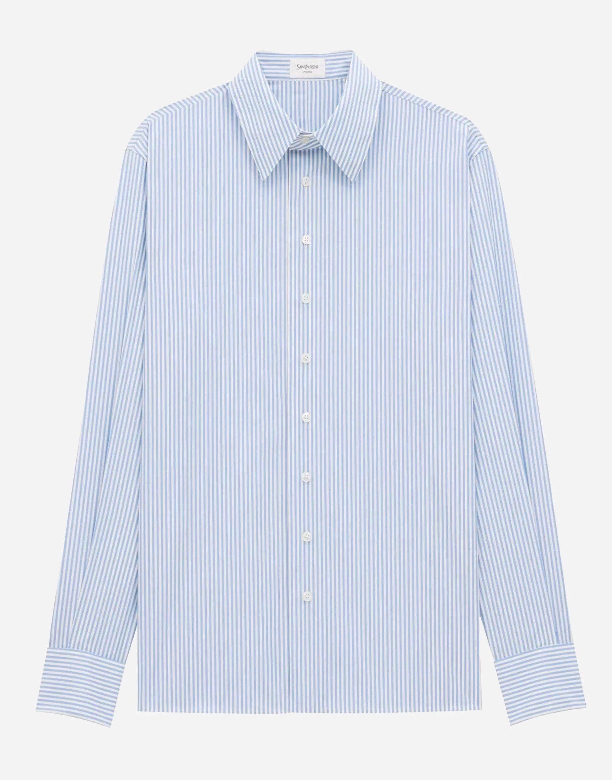 Saint Laurent Striped Oxford Cotton Shirt
