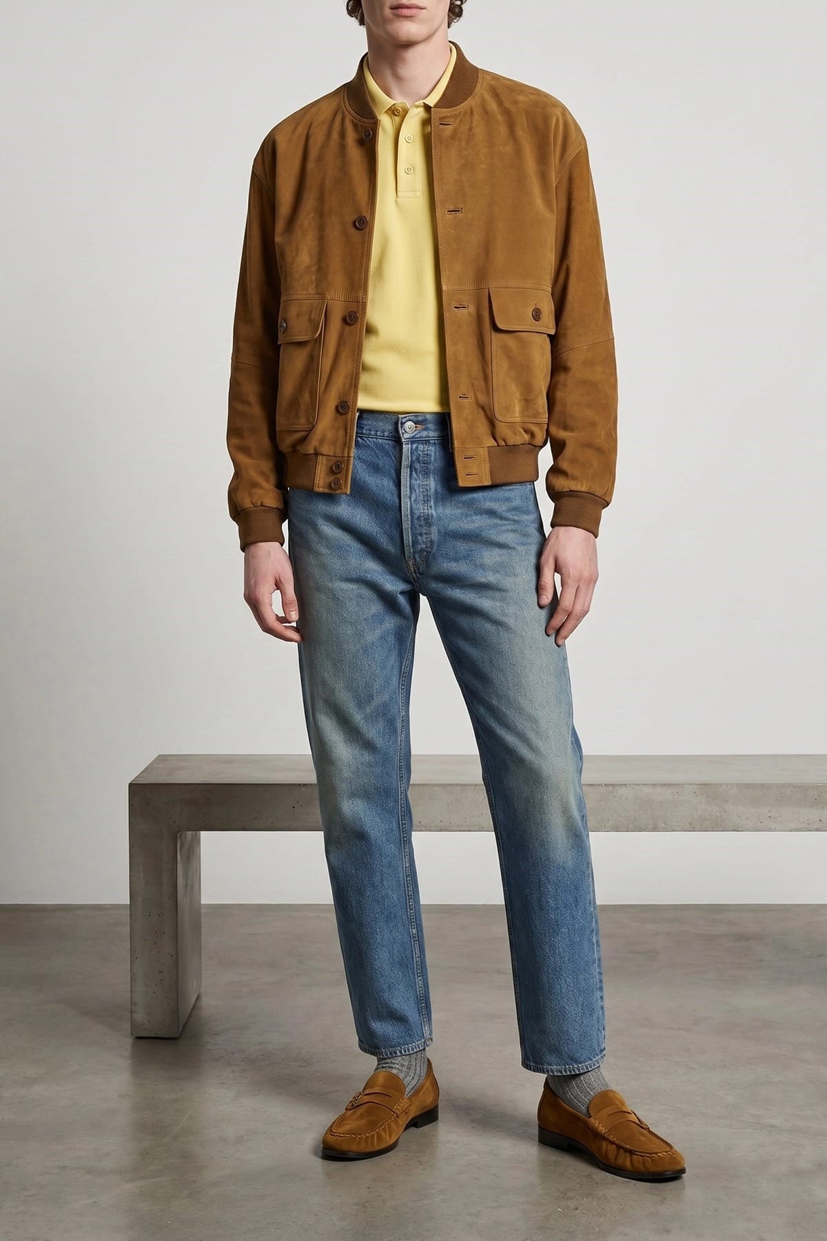 Saint Laurent Saint Laurent Suede Bomber Jacket