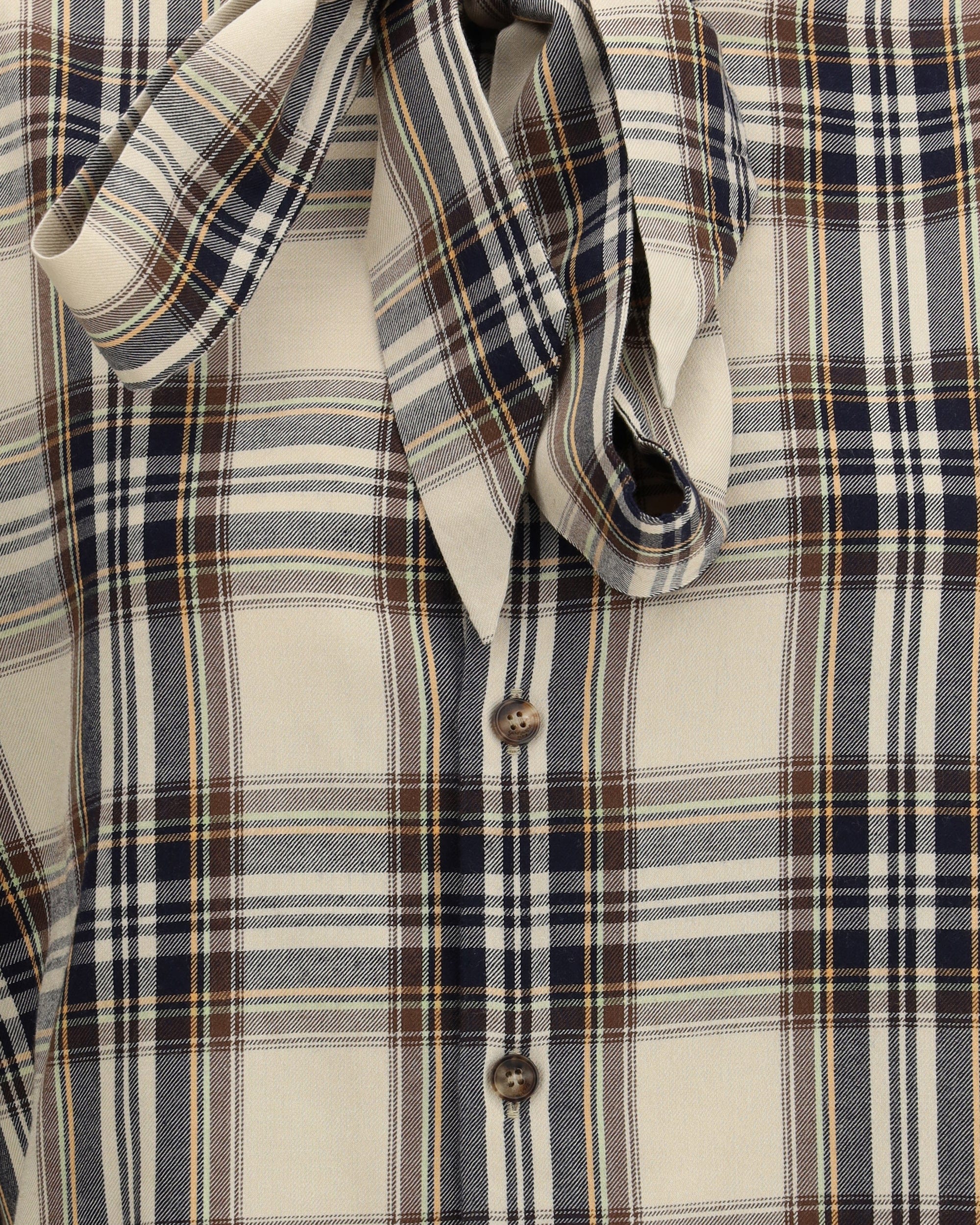 Saint Laurent Tartan Lavallière Shirt