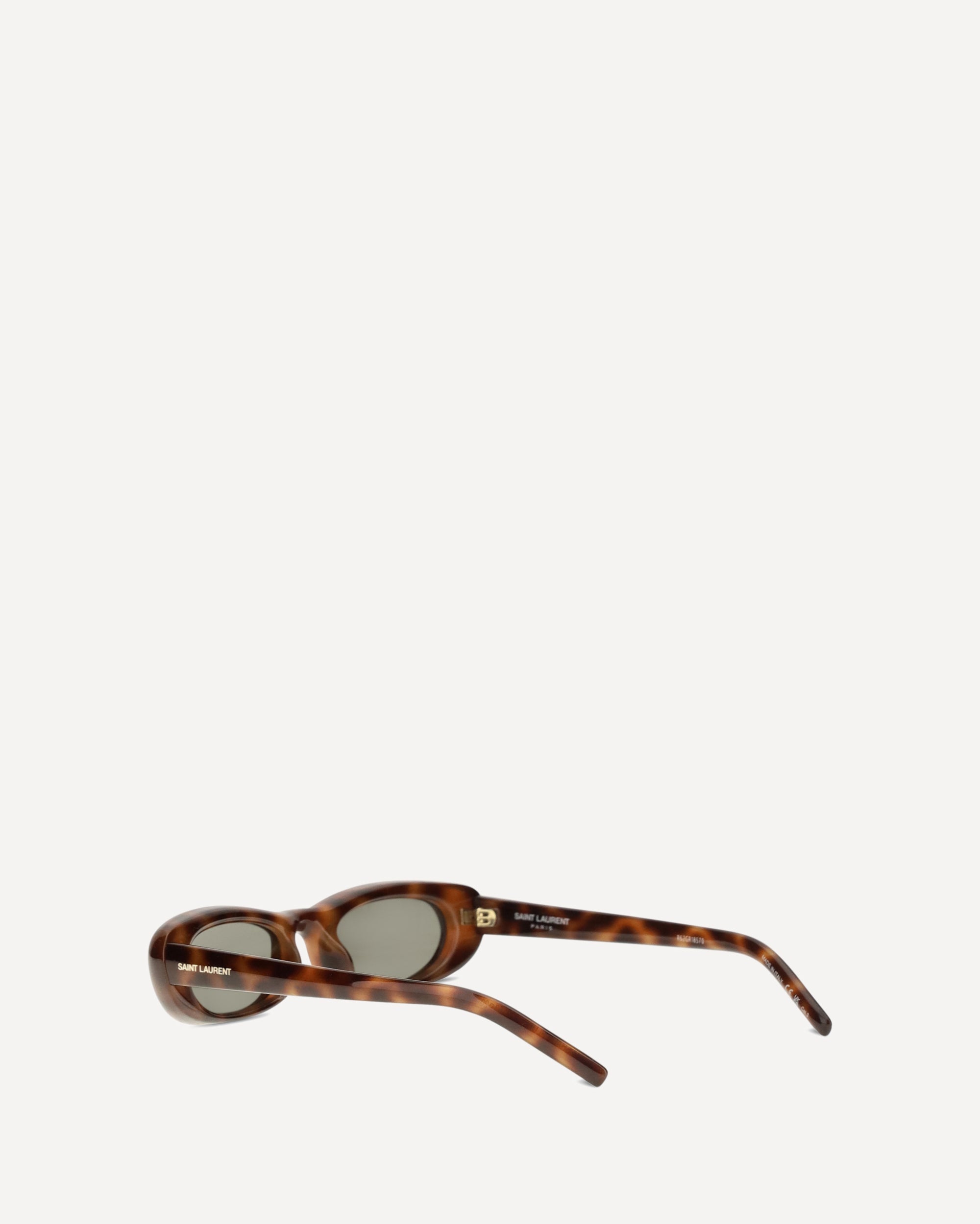 Saint Laurent Tortoiseshell Oval Sunglasses - alternate view