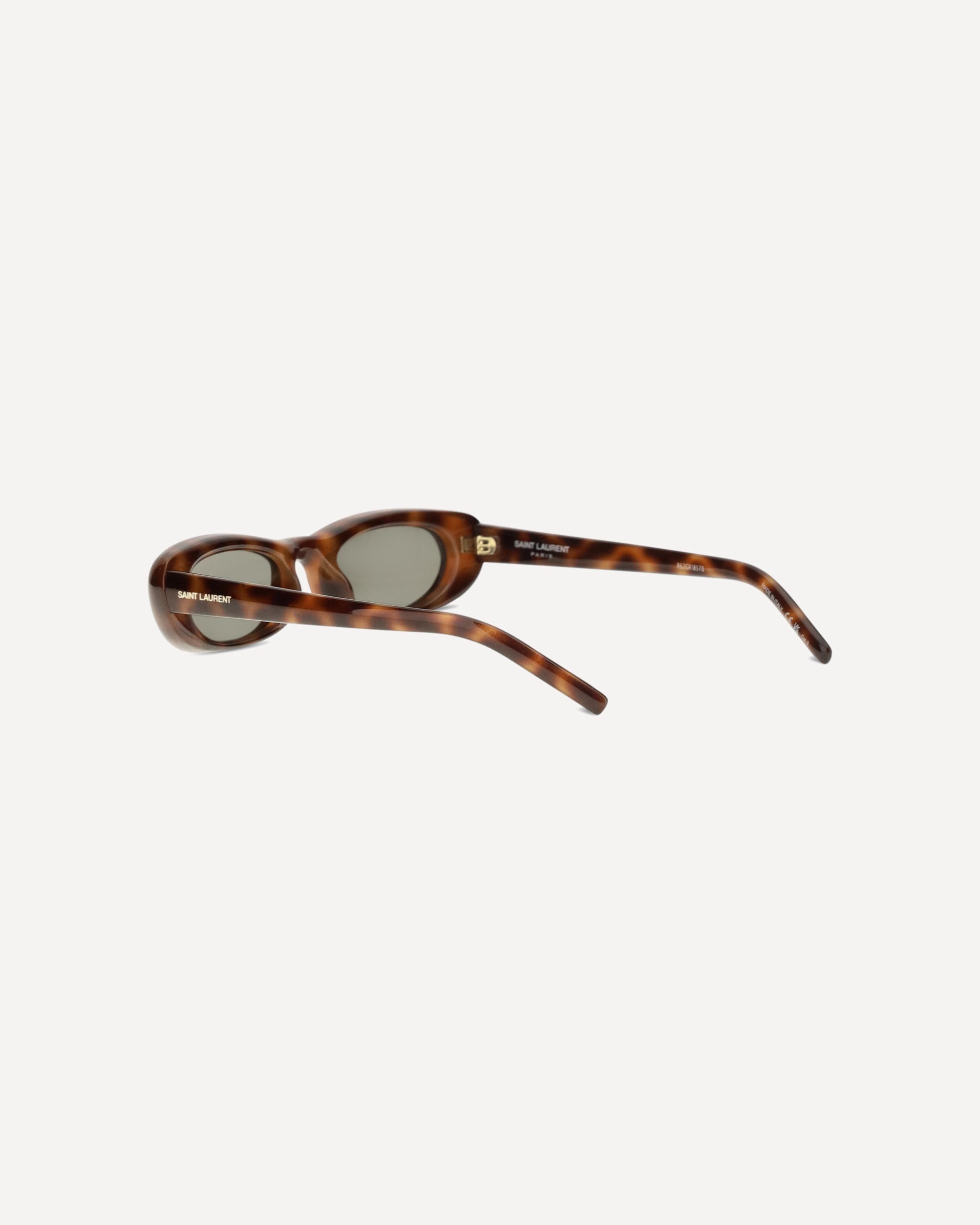 Saint Laurent Tortoiseshell Oval Sunglasses