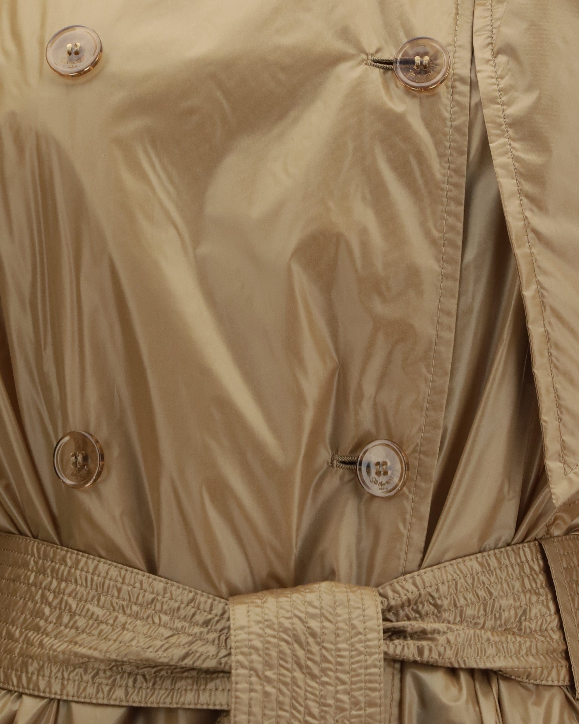 Saint Laurent Translucent Technical Fabric Trench Lavallière