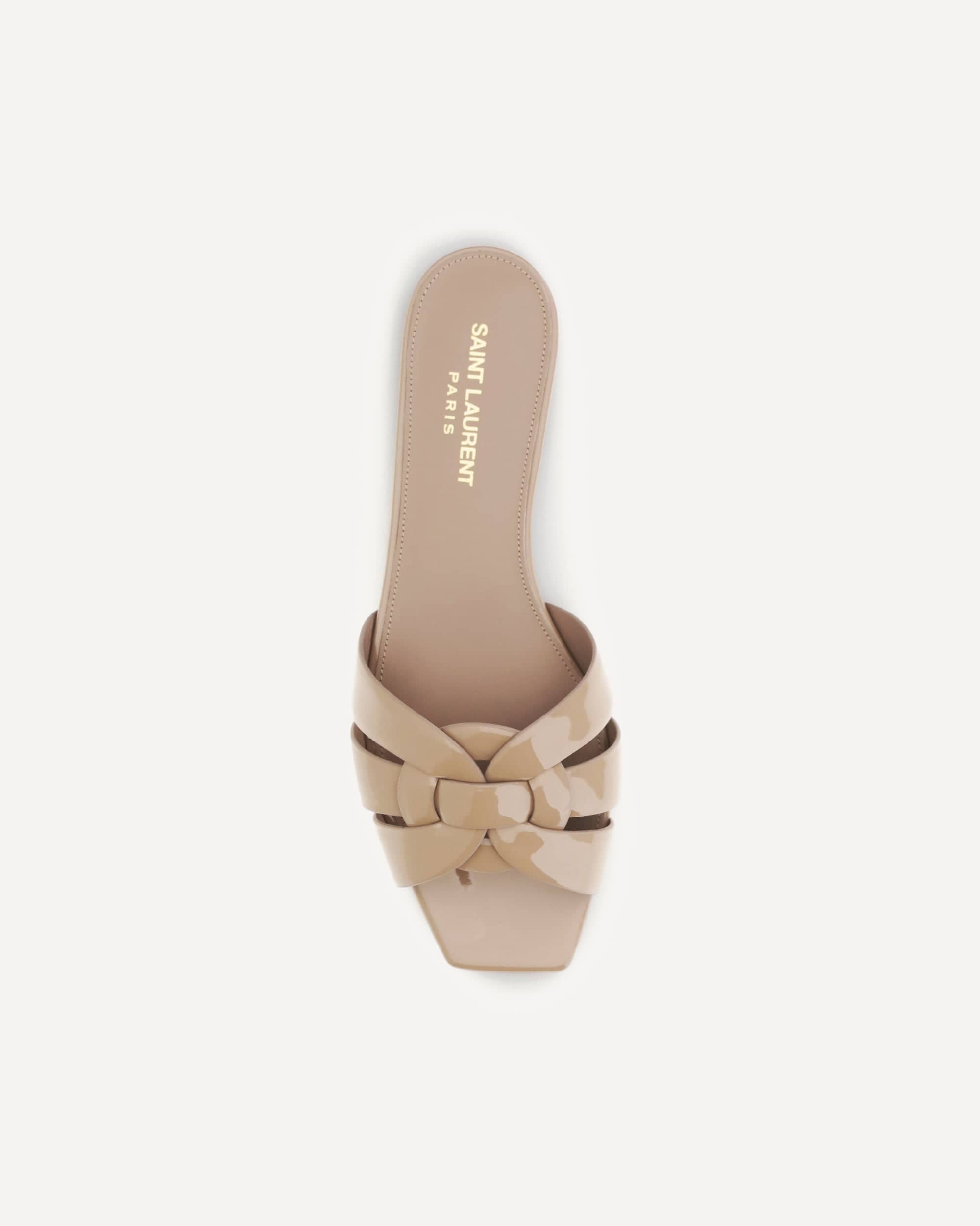 Saint Laurent Tribute Patent Leather Sandals