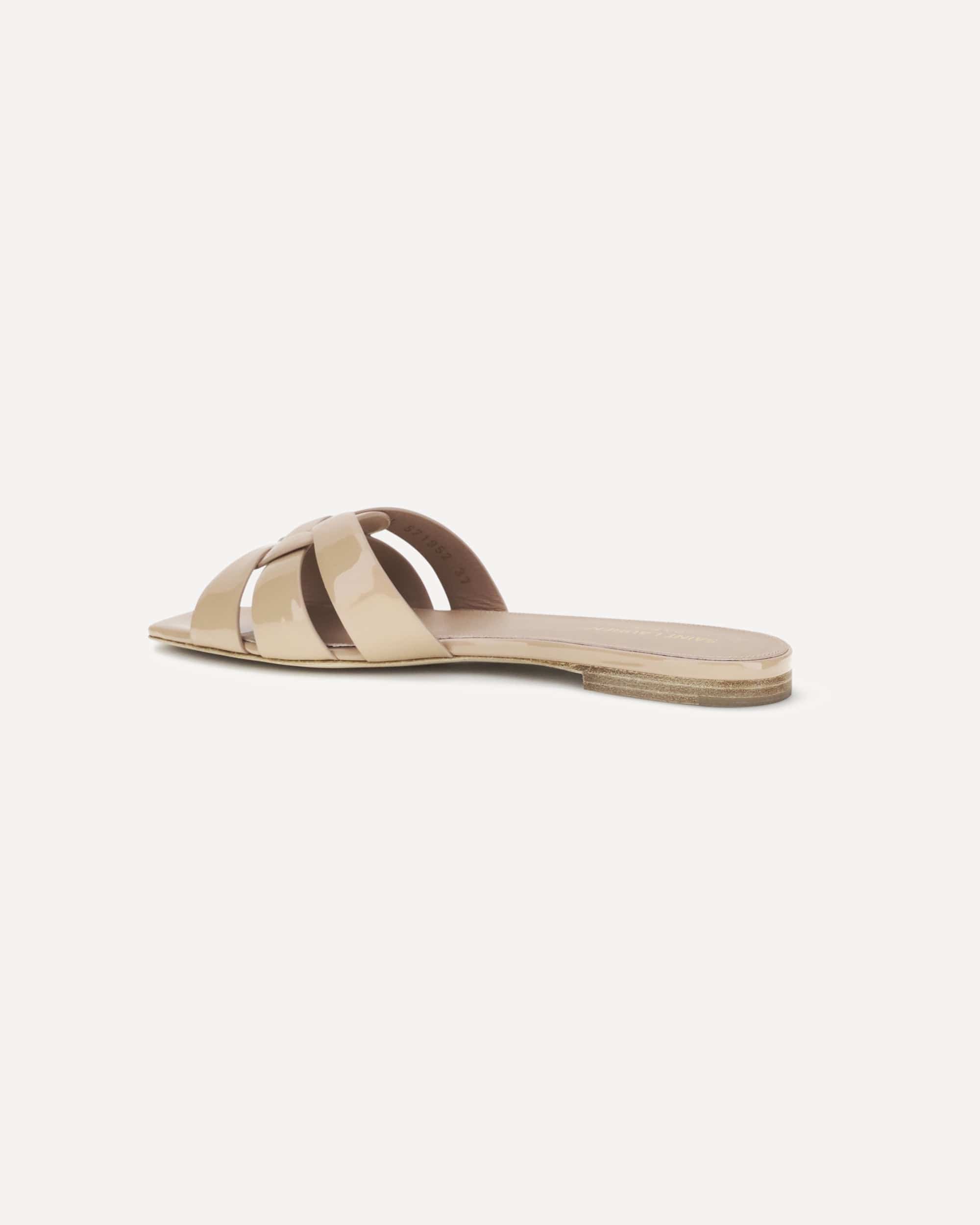 Saint Laurent Tribute Patent Leather Sandals