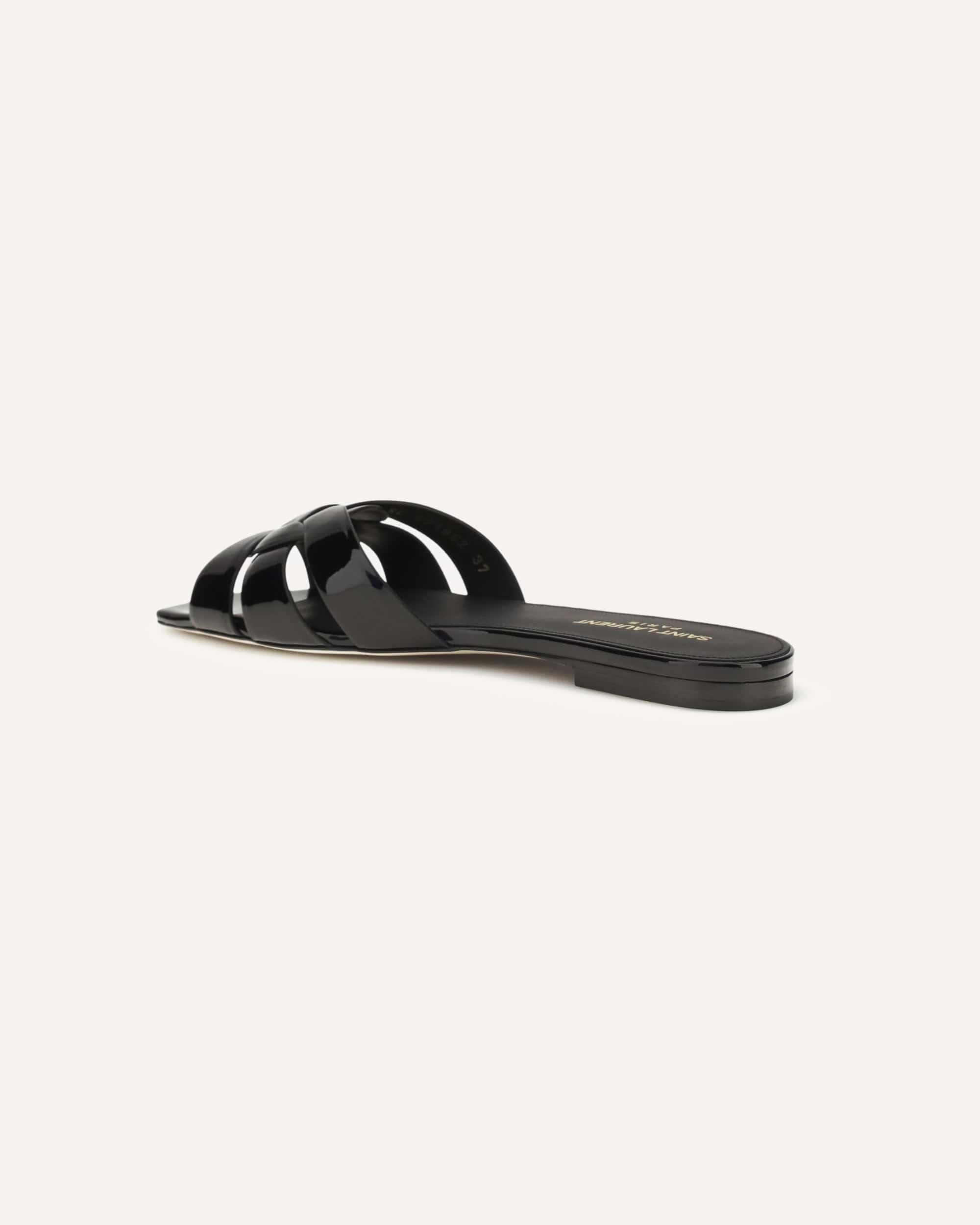 Saint Laurent Tribute Patent Leather Sandals