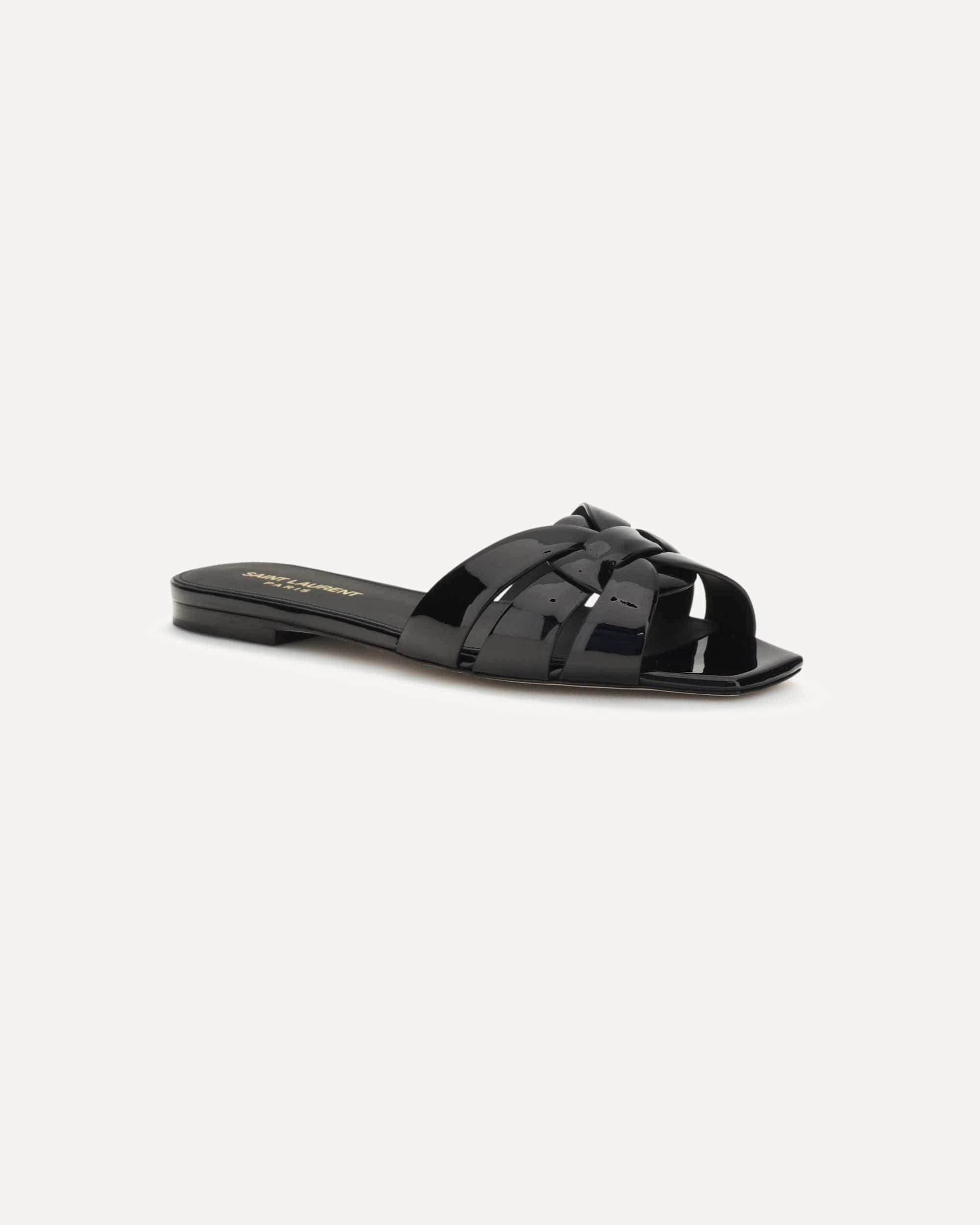 バ*ー様 Saint Laurent Paris レザーサンダル ブラック 43 バ*ー様 Saint Laurent Paris レザーサンダル ブラック 43 SAINT