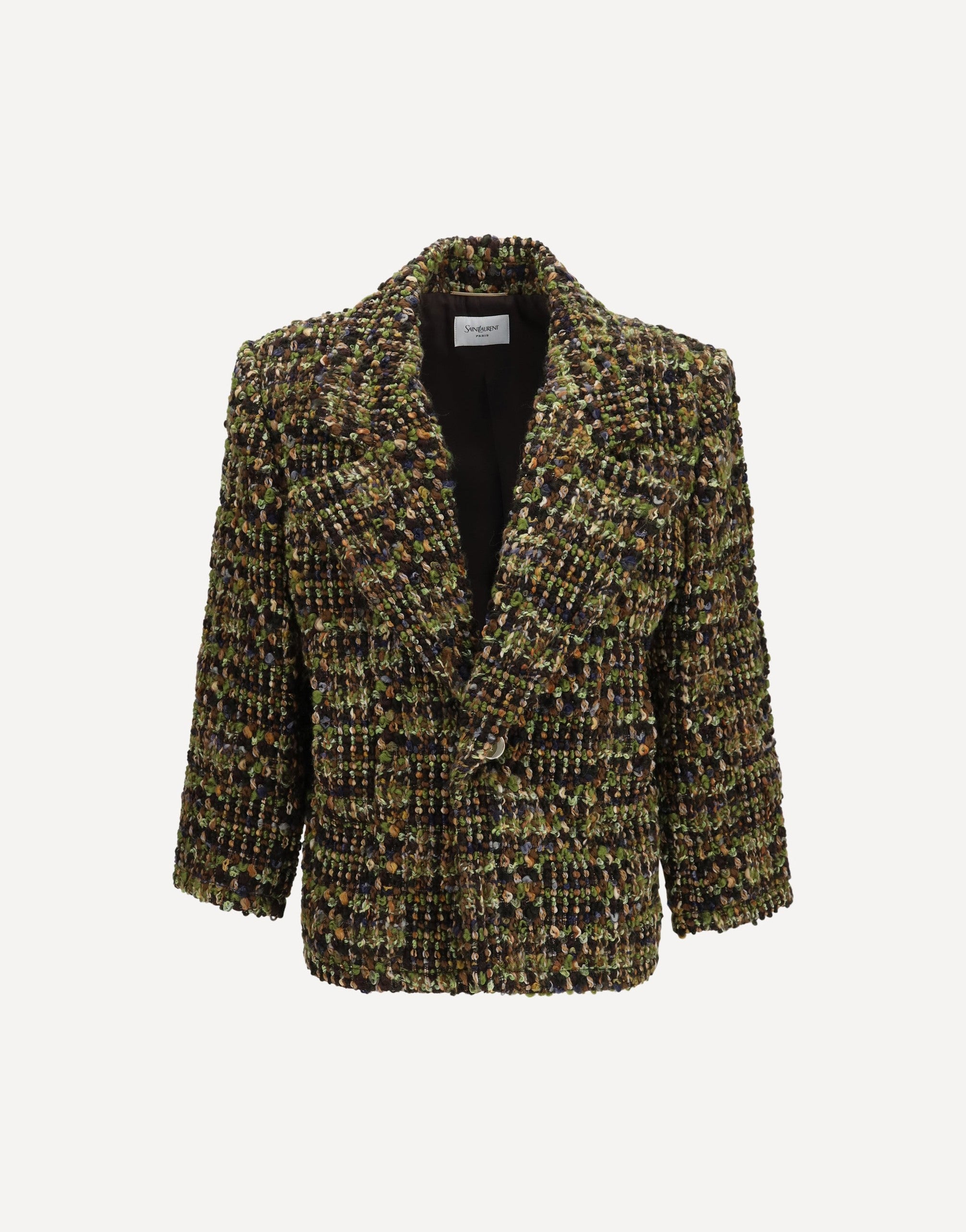 Saint Laurent Tweed Single-Breasted Jacket