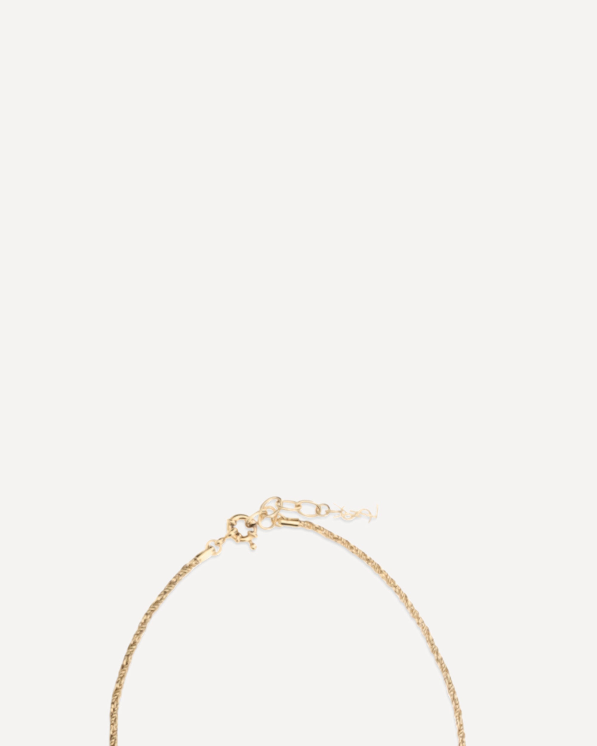Saint Laurent Twisted Rope Metal Chain Necklace