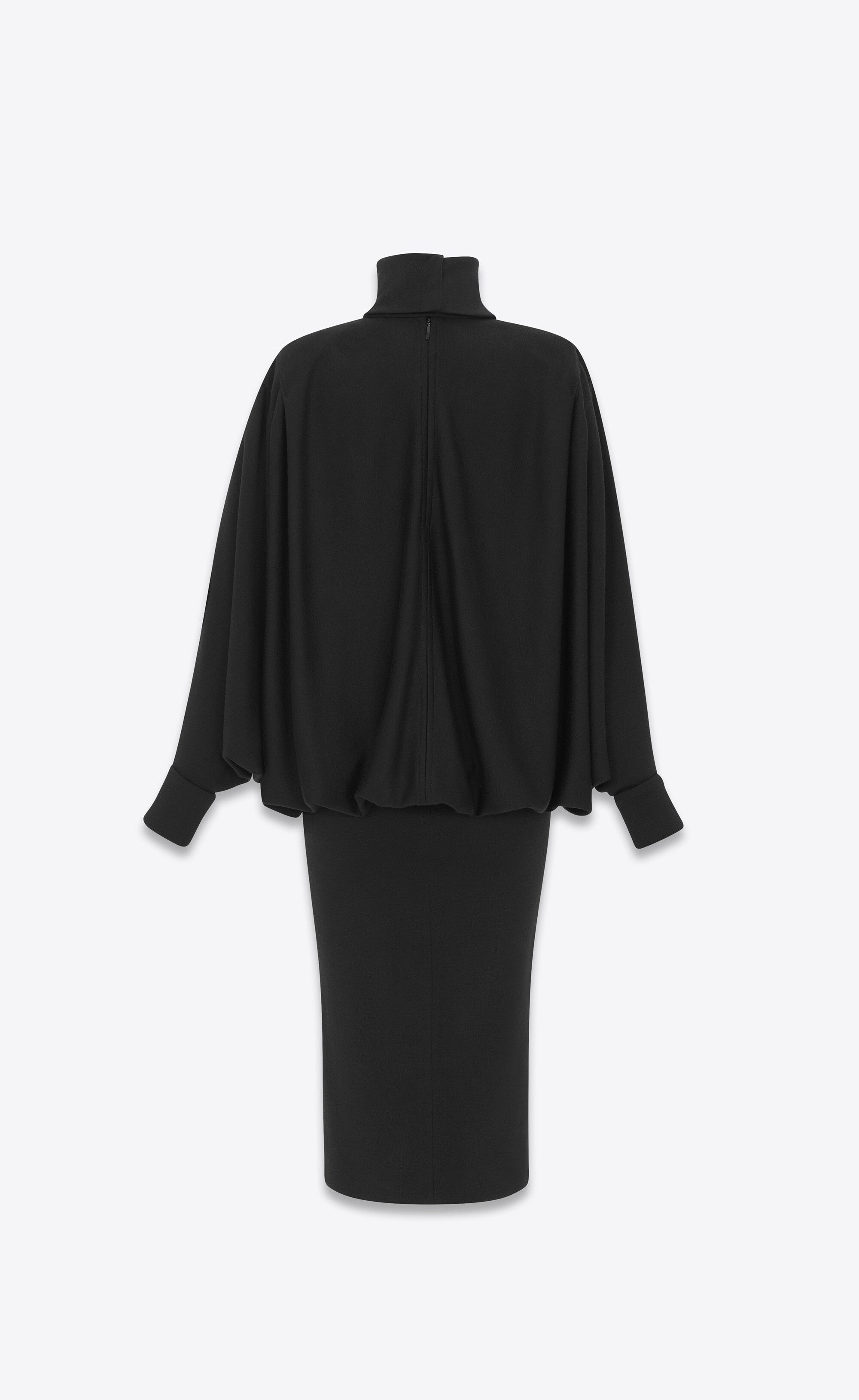 Saint Laurent Wool Oversize Turtleneck Dress