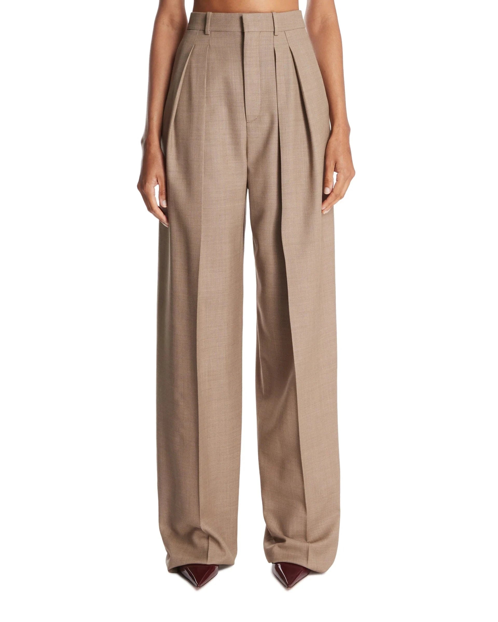Saint Laurent Wool Wide-Leg Trousers