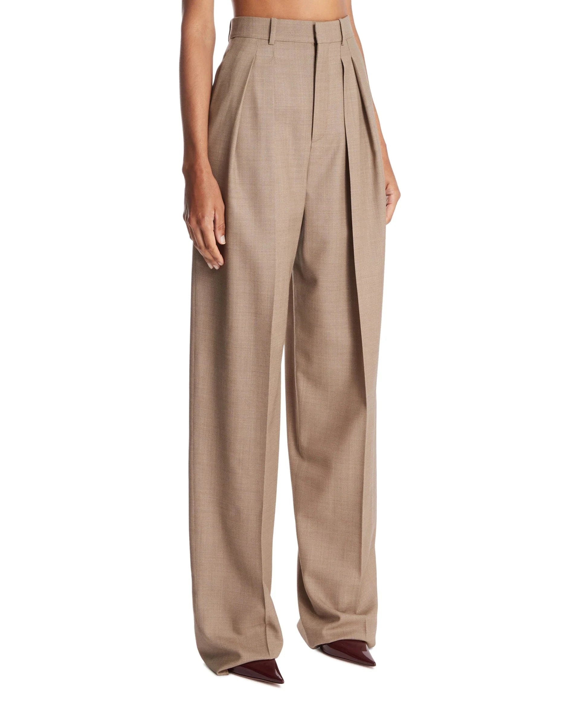 Saint Laurent Wool Wide-Leg Trousers