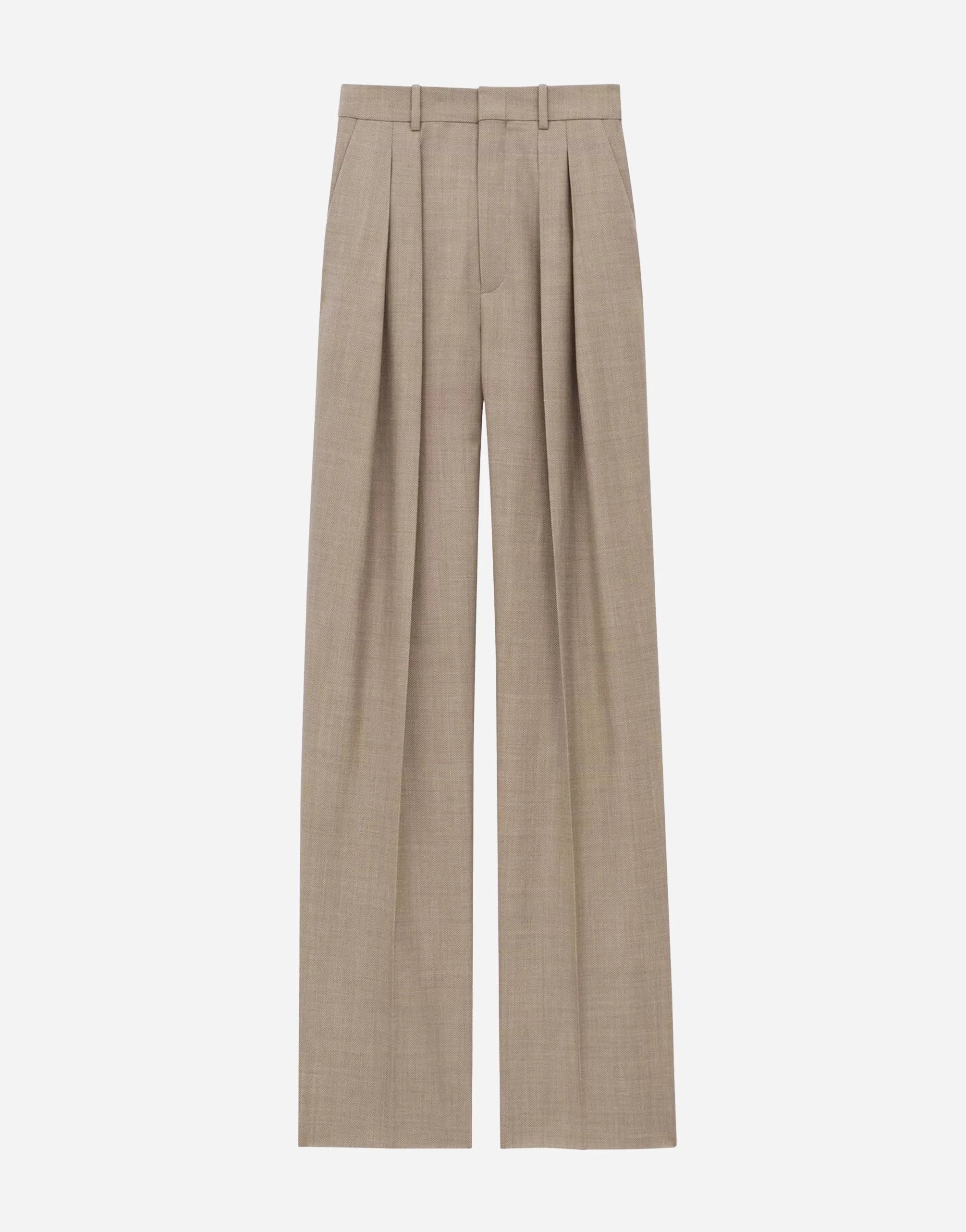 Saint Laurent Wool Wide-Leg Trousers