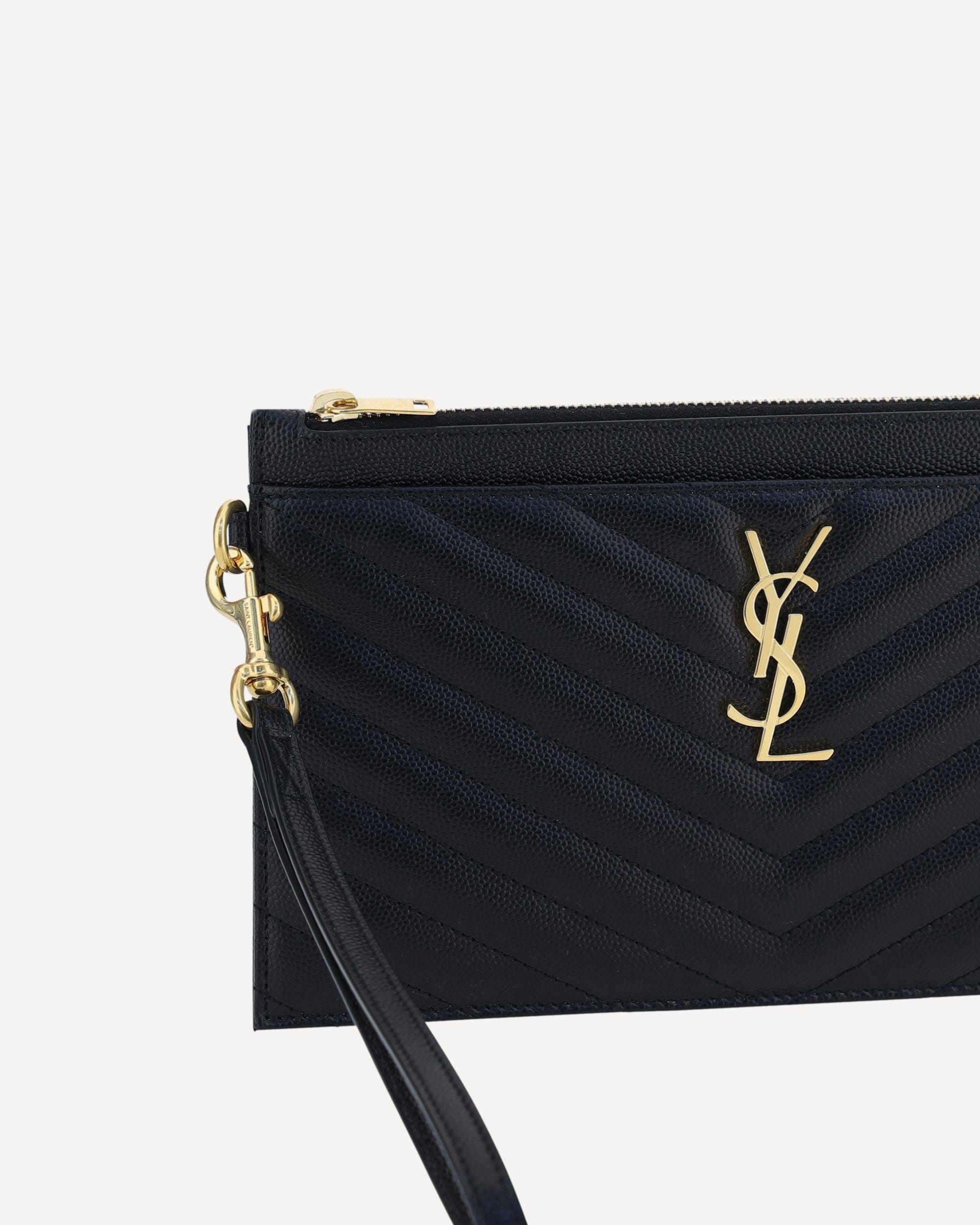 Pochette in pelle Saint Laurent YSL