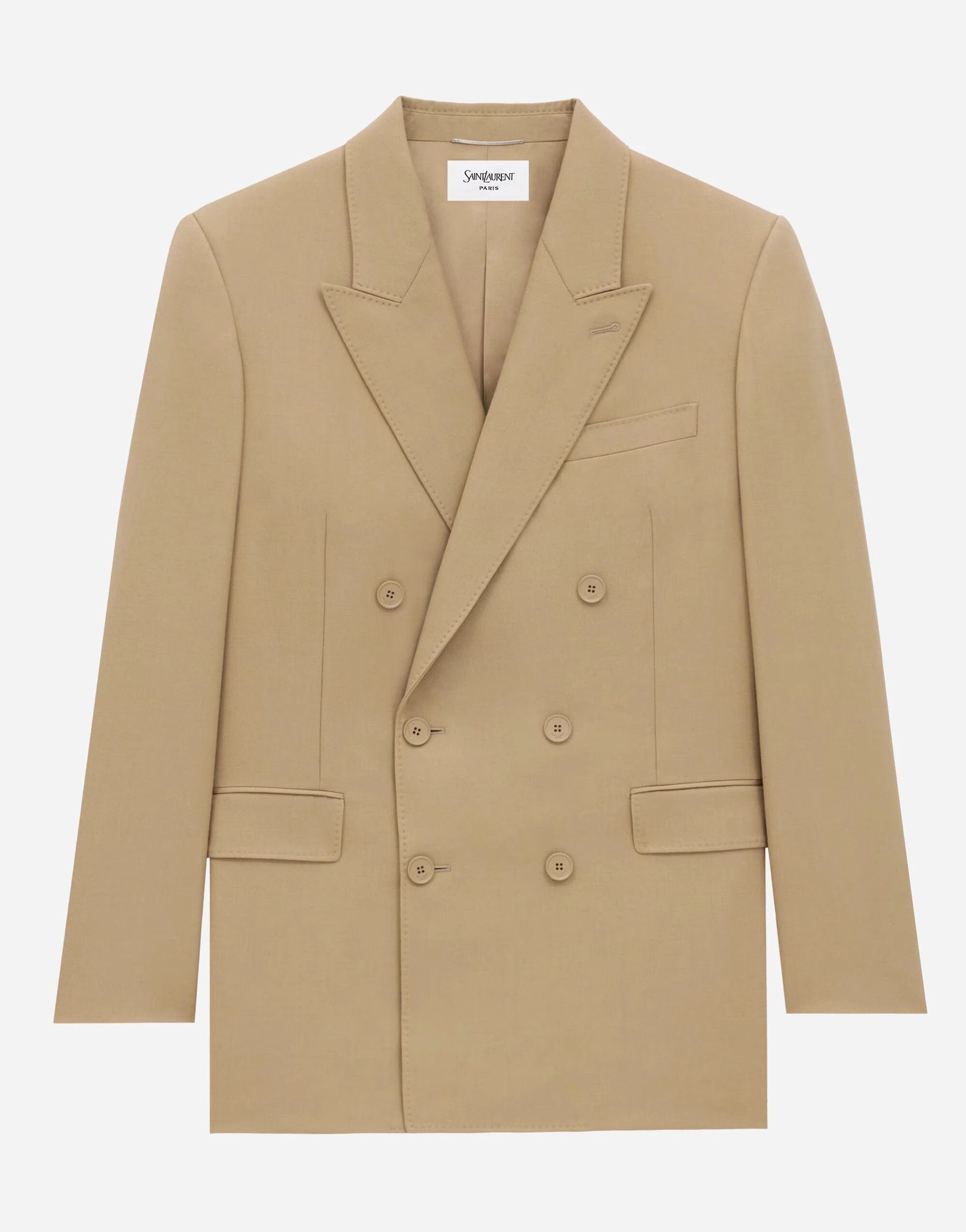 Saint Laurent Yves Double-Breasted Wool Blazer Jacket