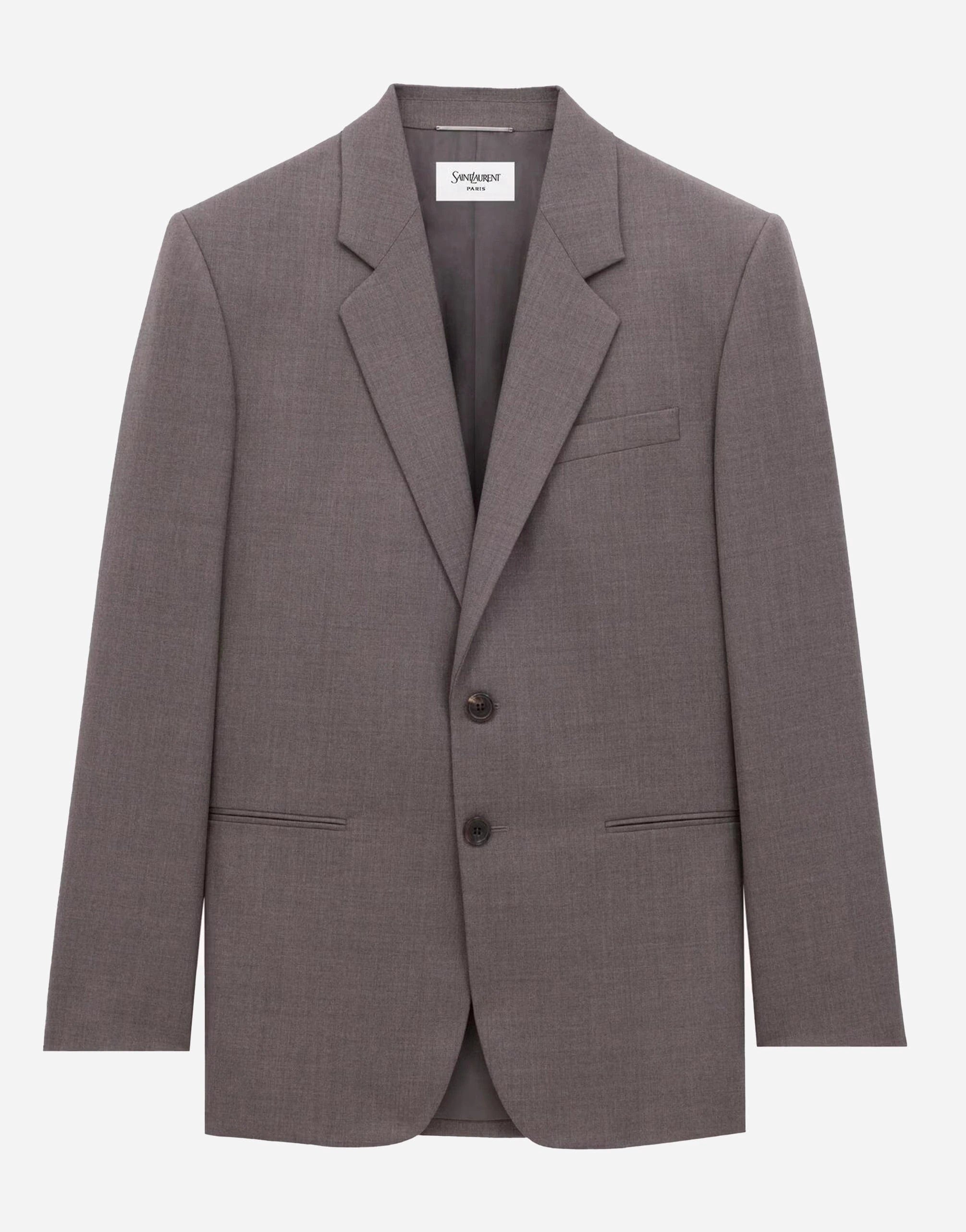 Saint Laurent Yves Wool Chiné Blazer Jacket
