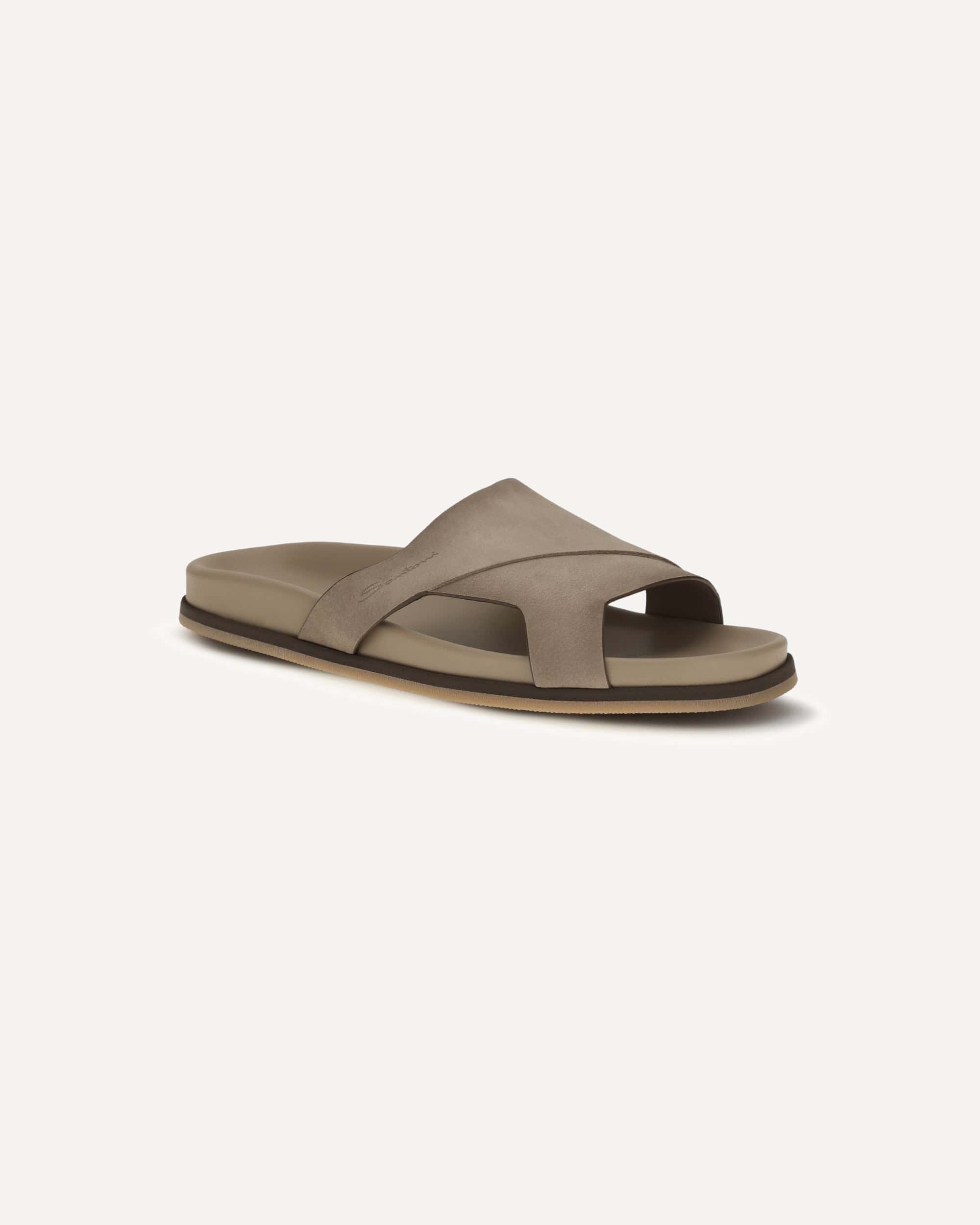 Santoni Leather Sandals Slides - alternate view