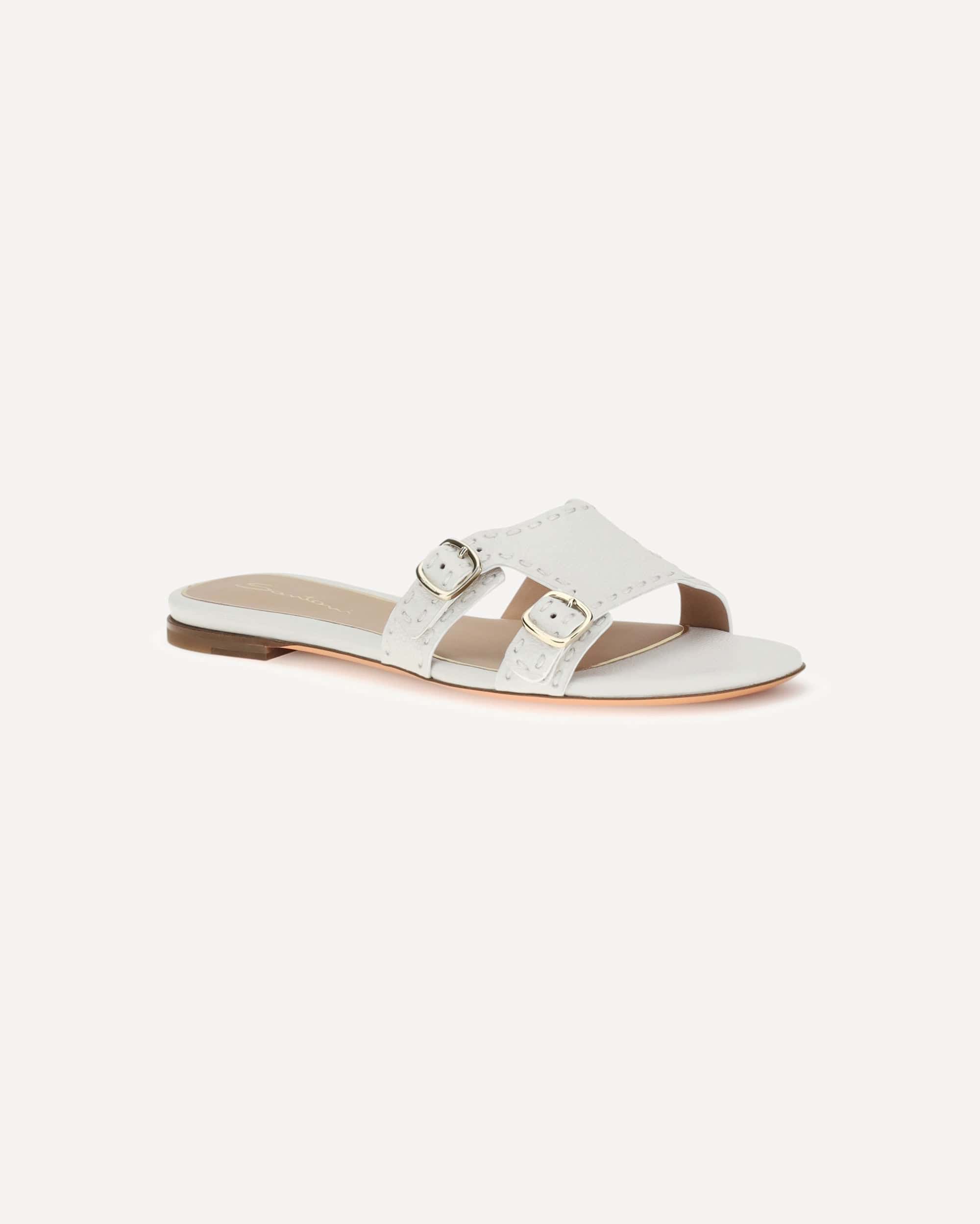 Santoni Low Leather Sandals