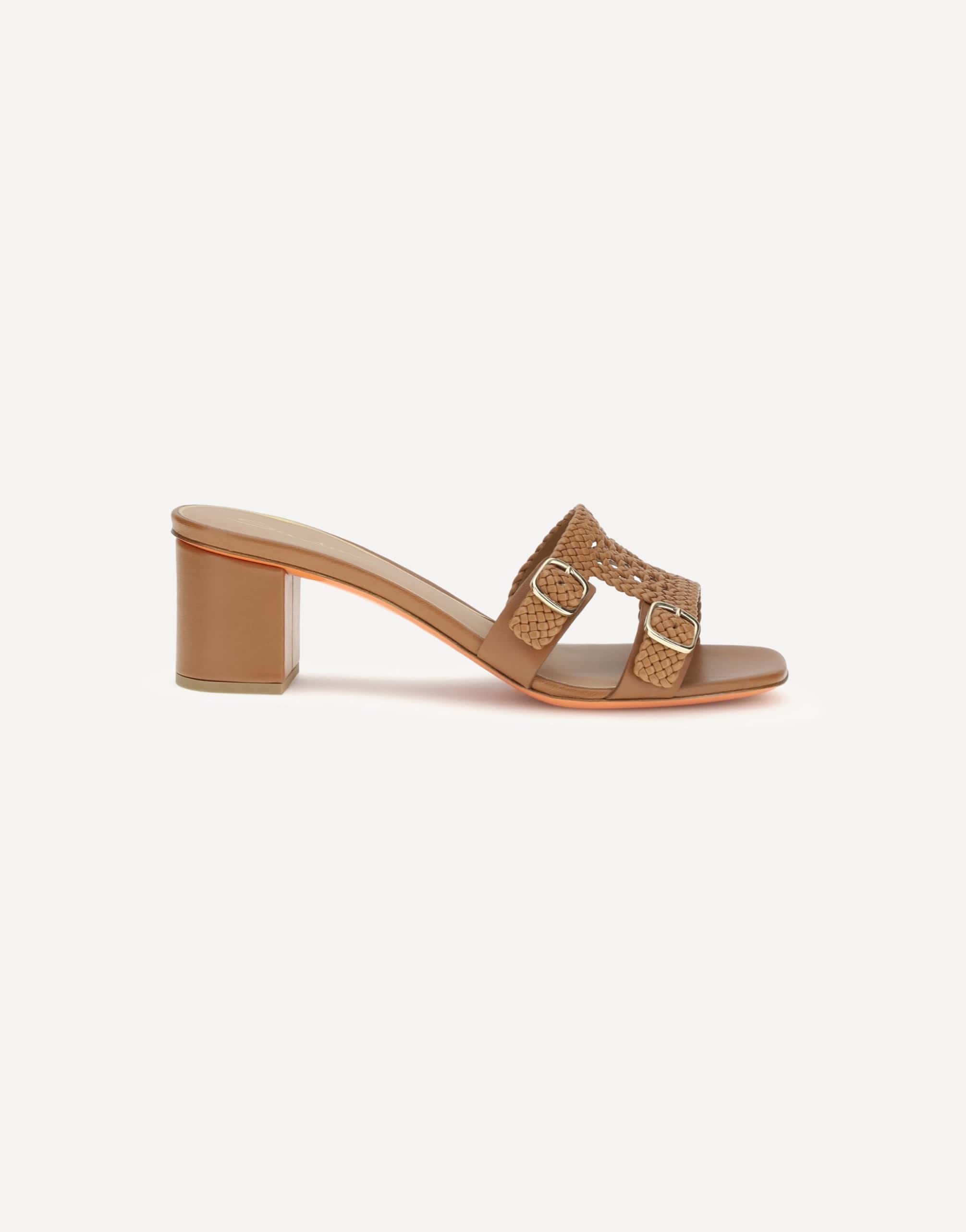 Santoni Woven Leather Sandals | Sendegaro MX