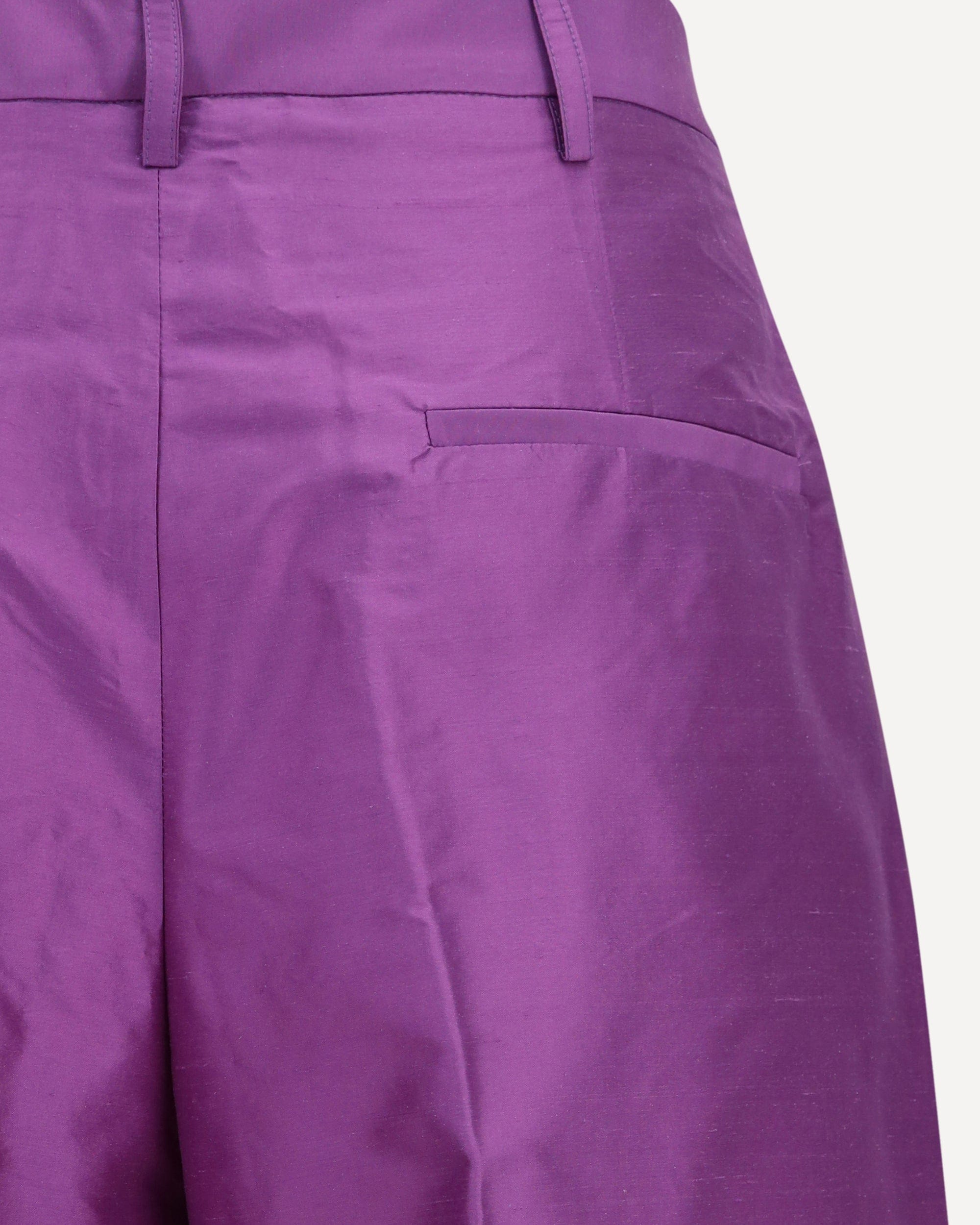 Sara Roka Charlene Taffeta Wide-Leg Pants