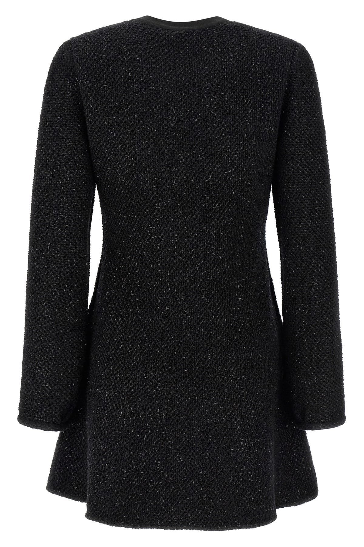 Self-Portrait Self-Portrait Black Sequin Knit Mini Dress