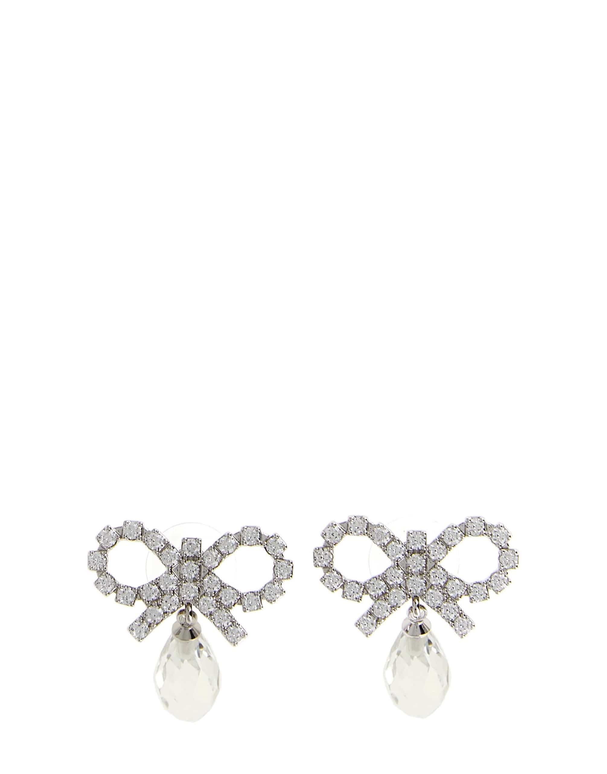 Self-Portrait Self-Portrait Bow Crystal Droplet Earrings