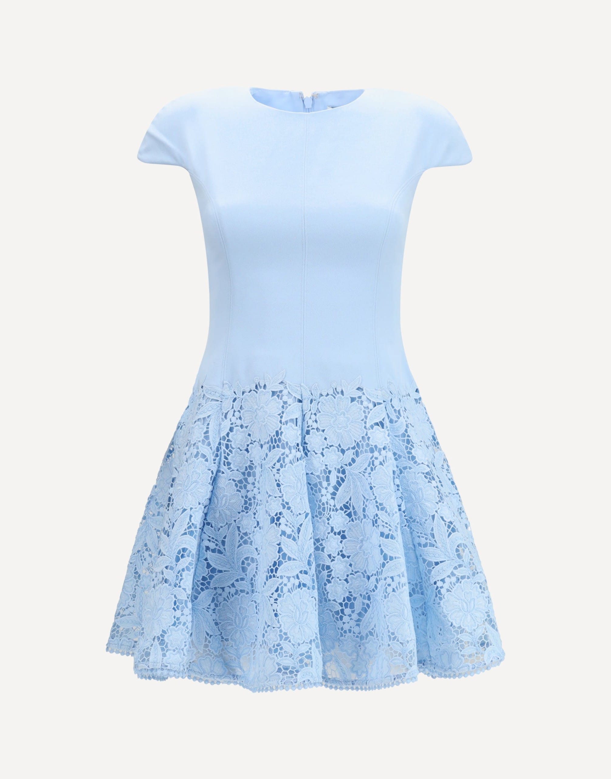 Self-Portrait Crepe Mini Dress With Lace