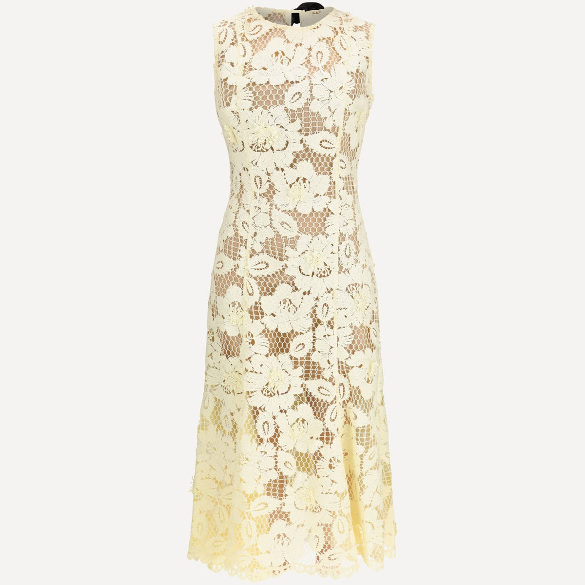 slim fit dress slacks Self-Portrait Crochet Lace Fit-And-Flare Midi Dress