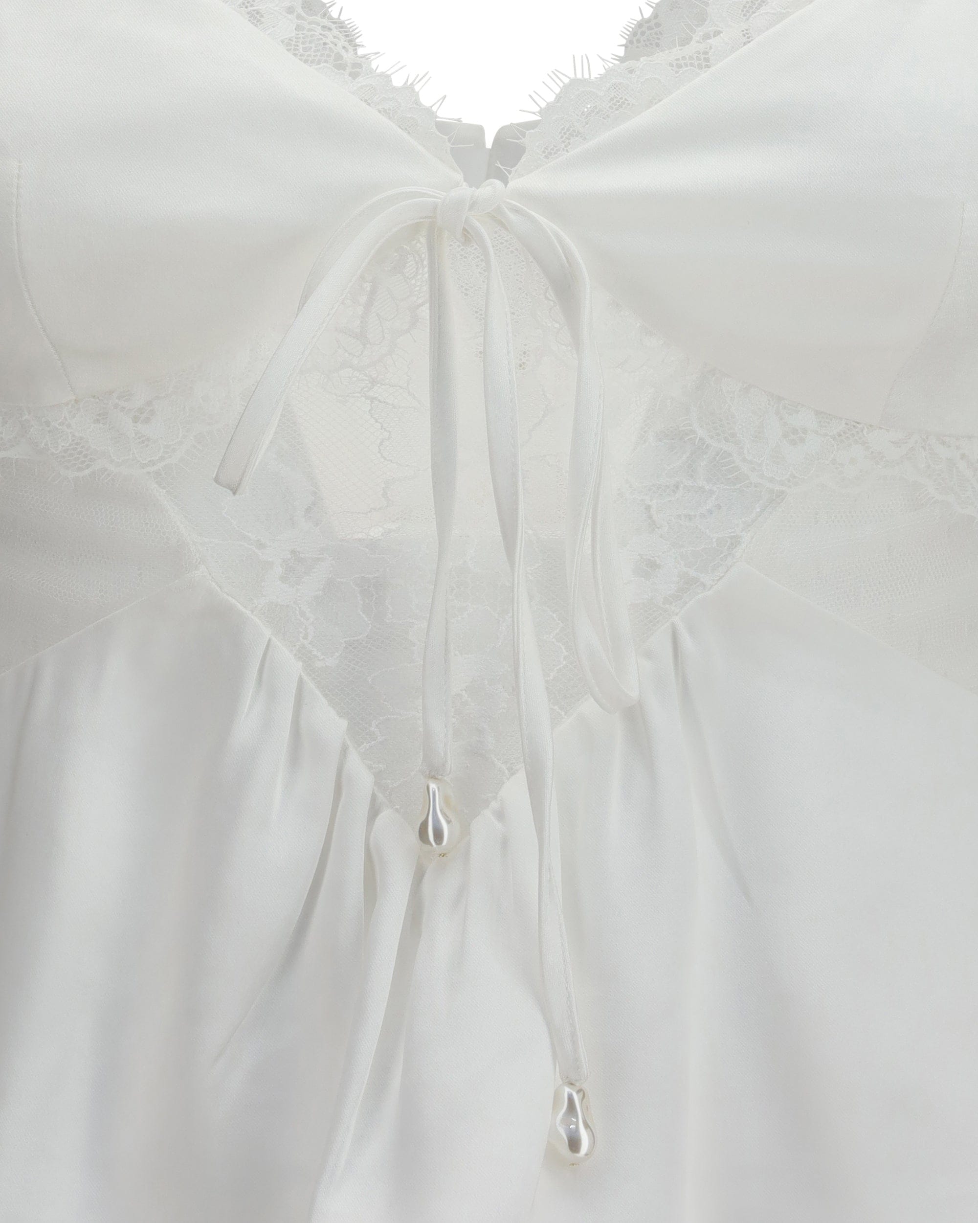 Self-Portrait Cropped Top With Lace Inserts