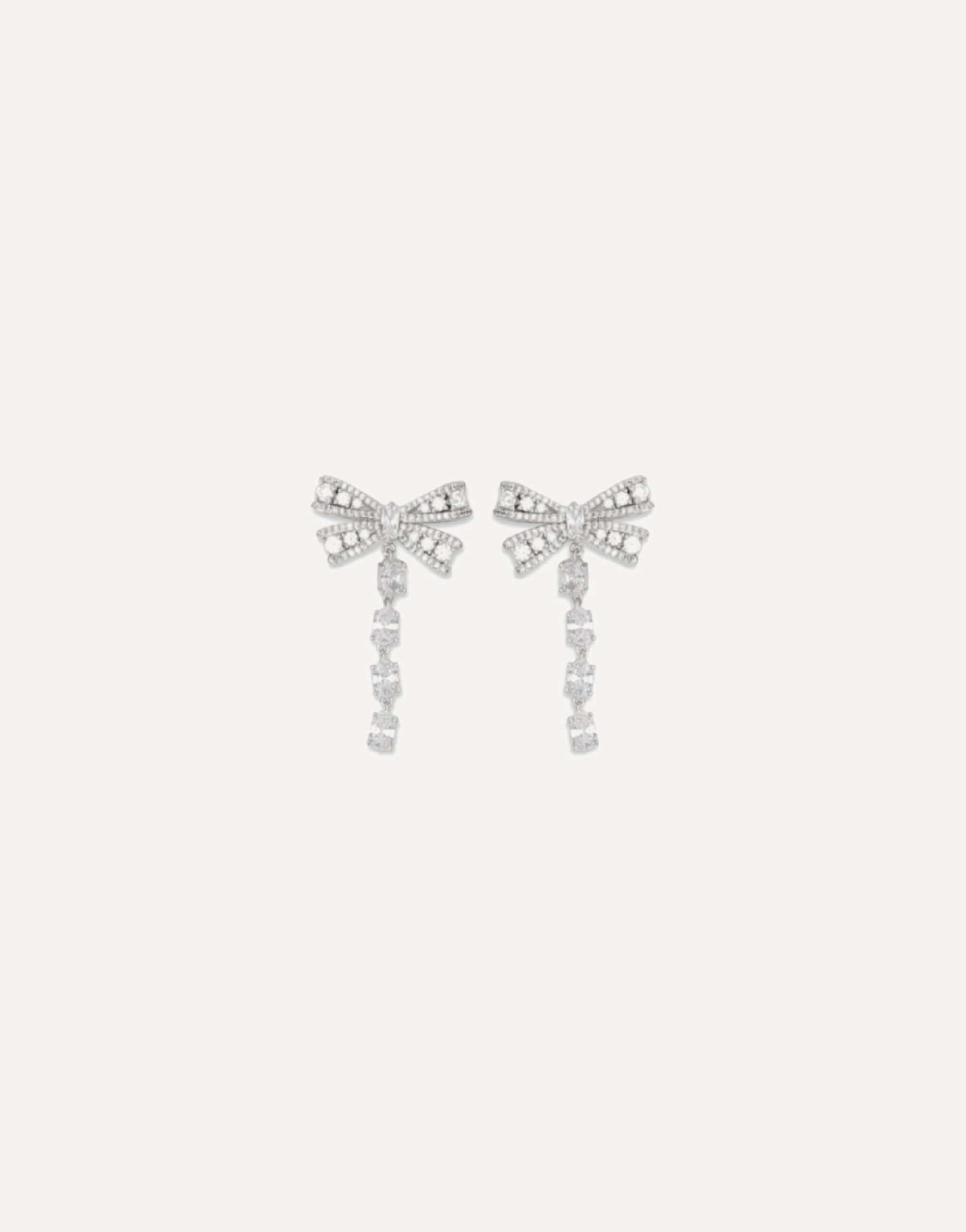 Self-Portrait Self-Portrait Crystal Bow Drop Earrings