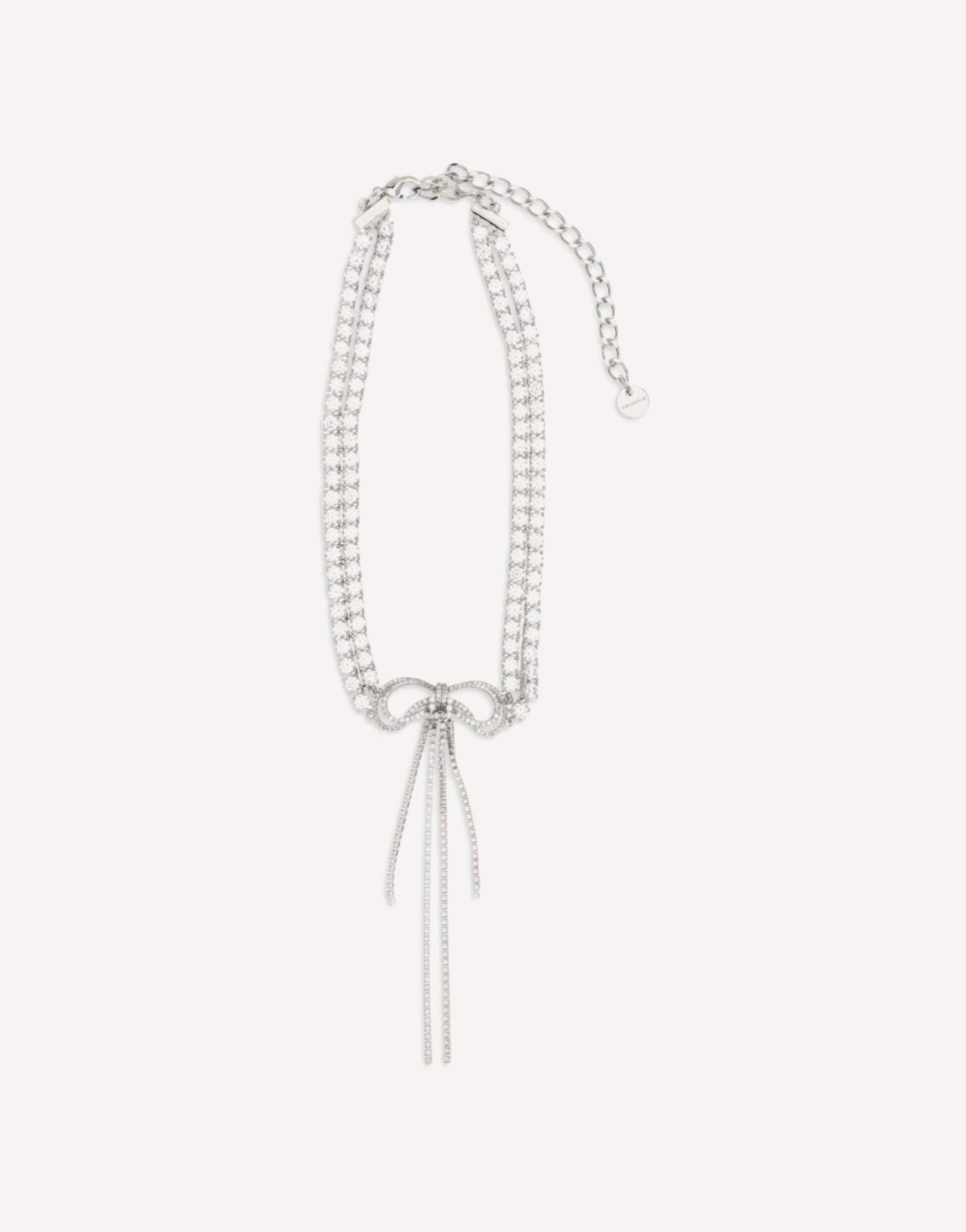 Self-Portrait Self-Portrait Crystal Double Bow Choker
