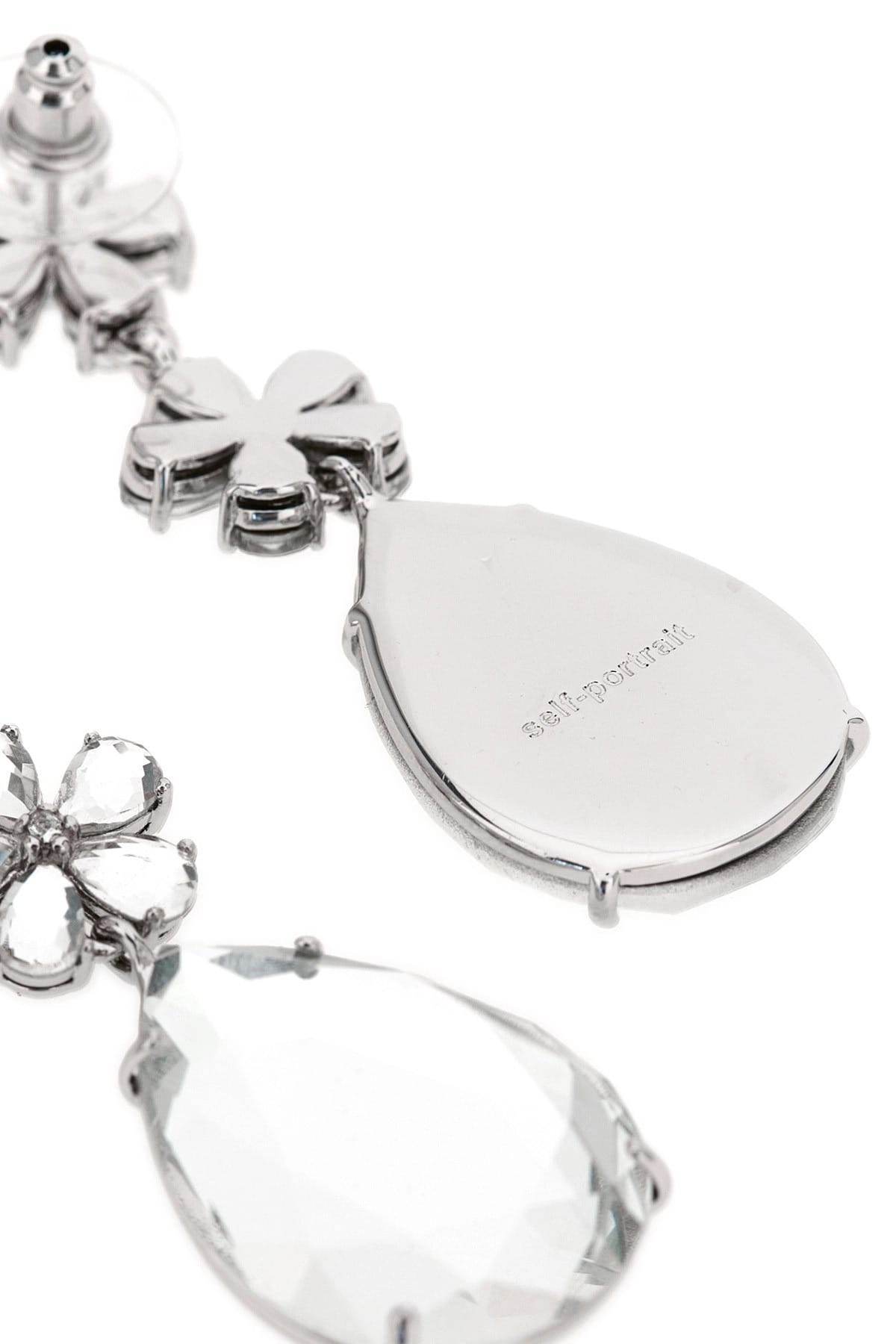 Self-Portrait Self-Portrait Crystal Flower Tiered Earrings