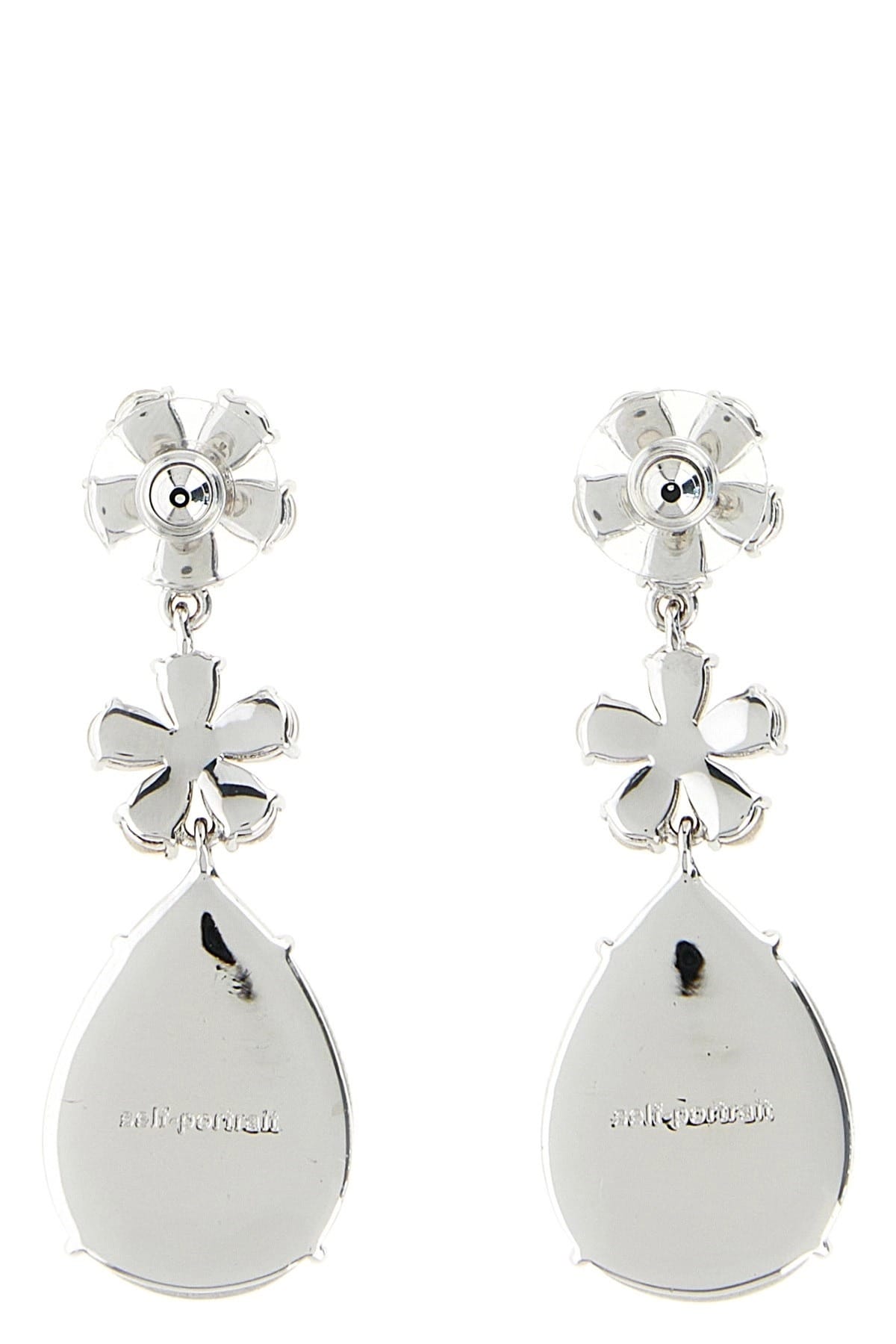 Self-Portrait Self-Portrait Crystal Flower Tiered Earrings