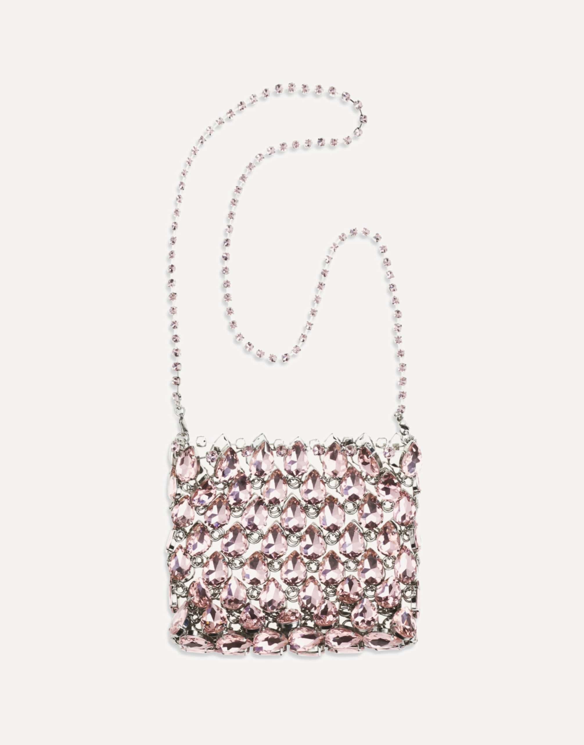 Self-Portrait Crystal Mesh Pouch