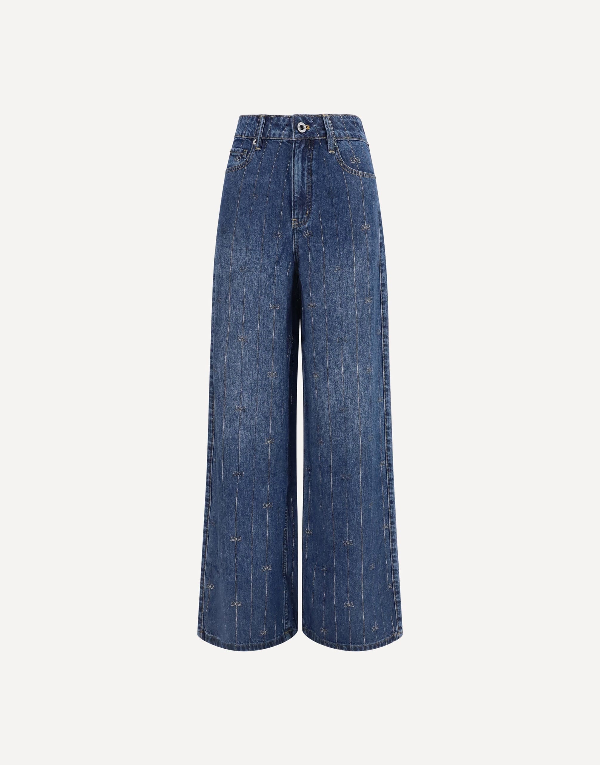 Self-Portrait Self-Portrait Crystal-Striped Jeans