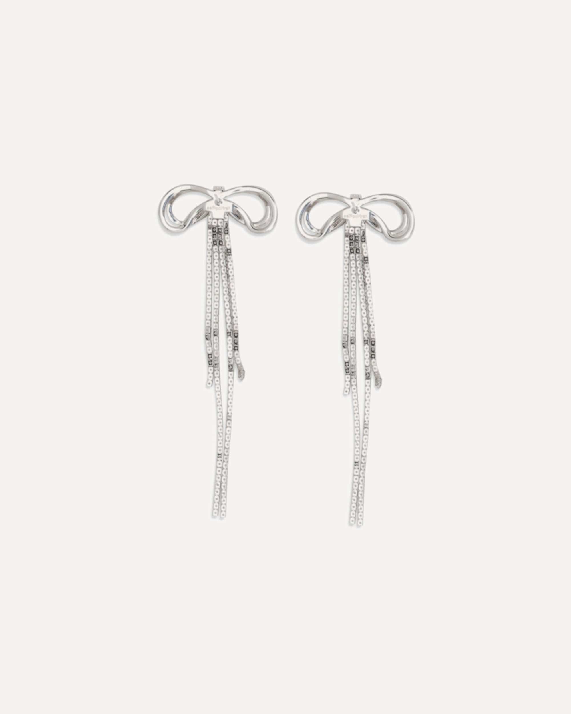 Self-Portrait Self-Portrait Double Crystal Bow Earrings